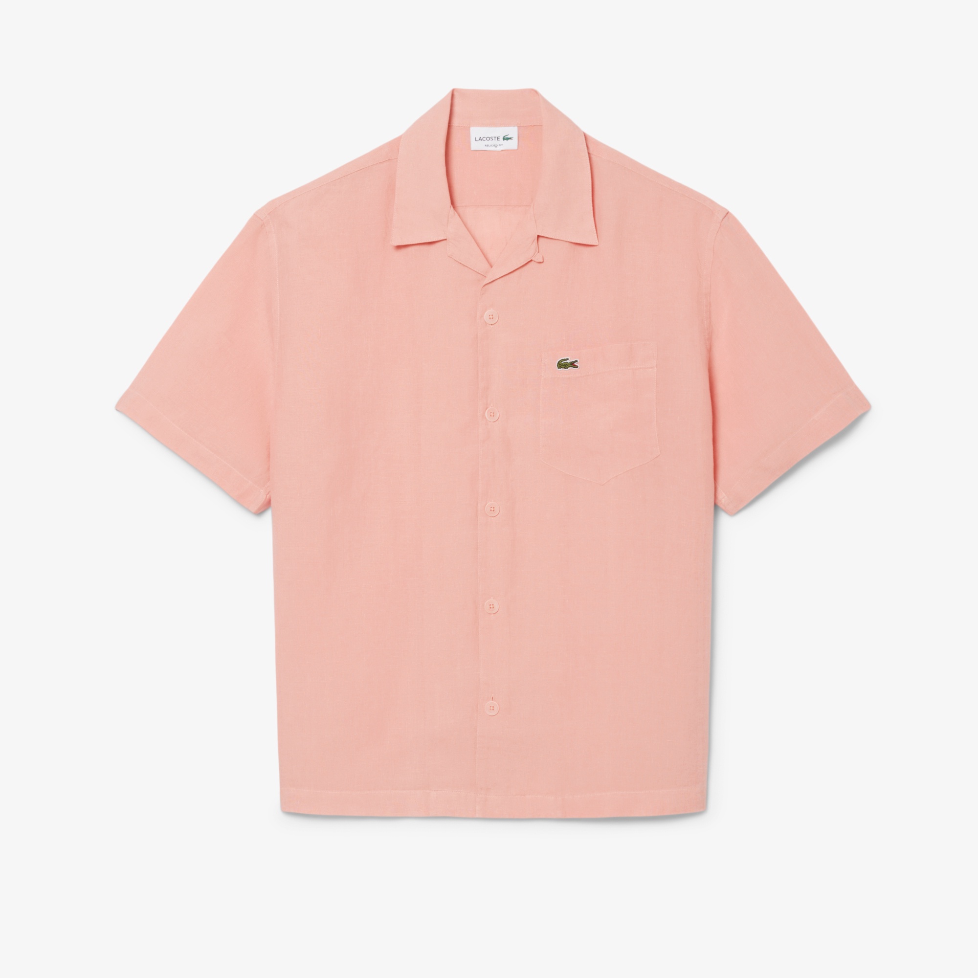 リネンオープンカラーシャツ