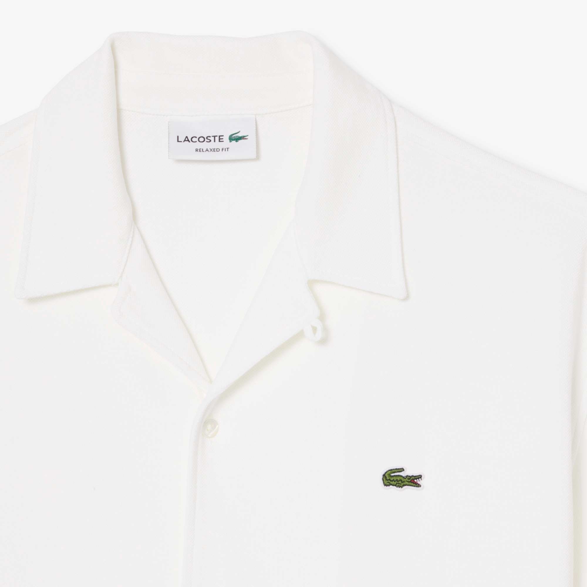 鹿の子地オープンカラーシャツ