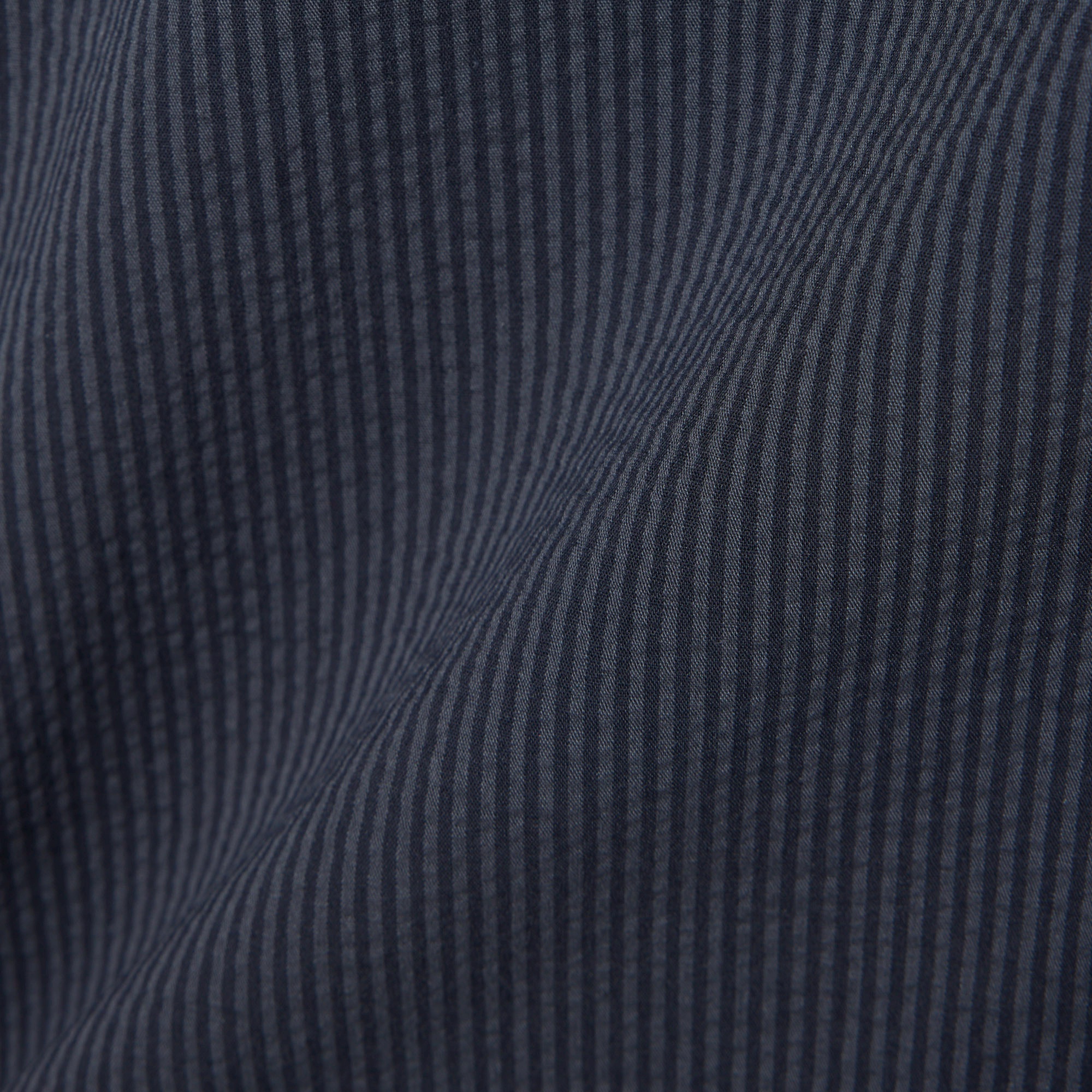 シアサッカーオープンカラーシャツ