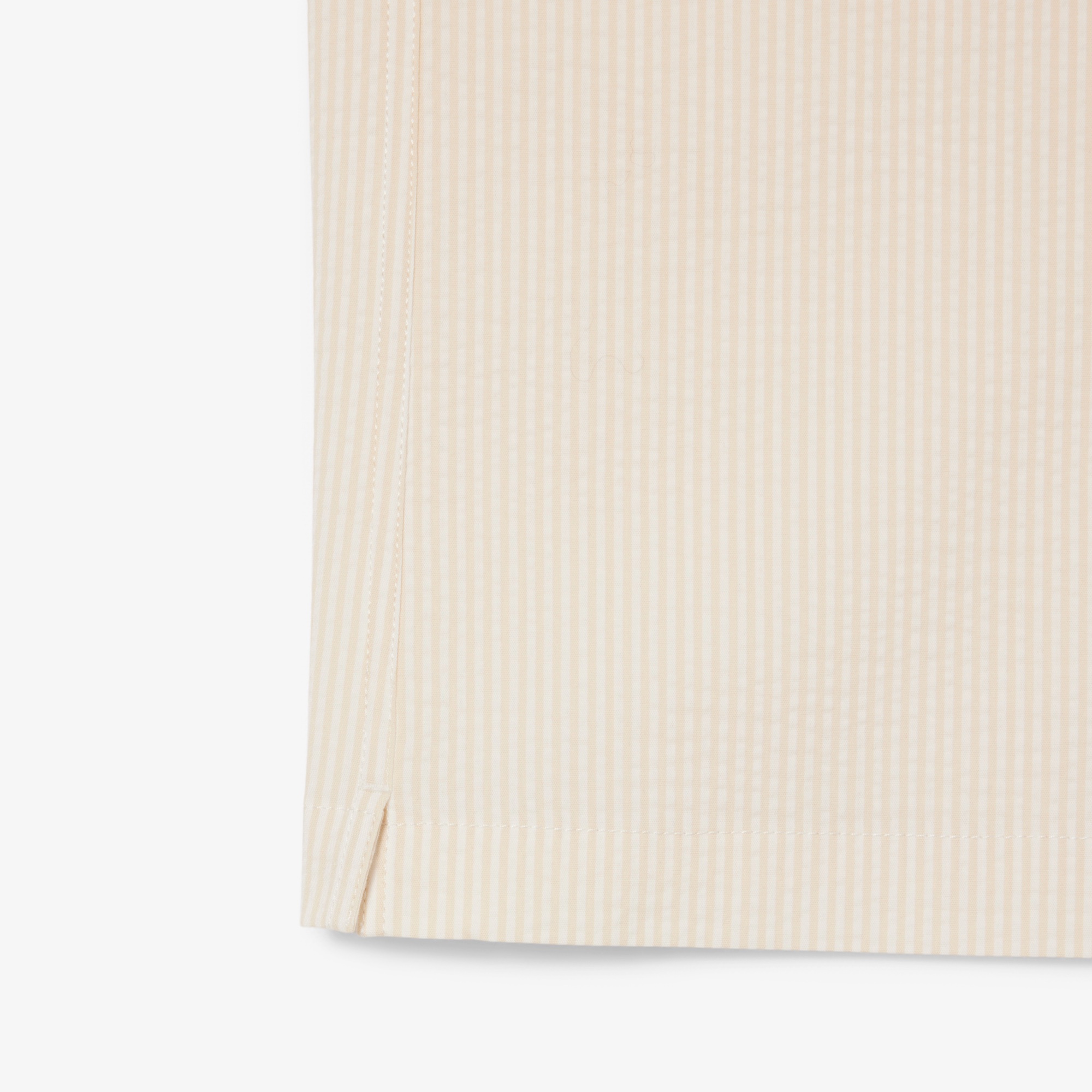 シアサッカーオープンカラーシャツ