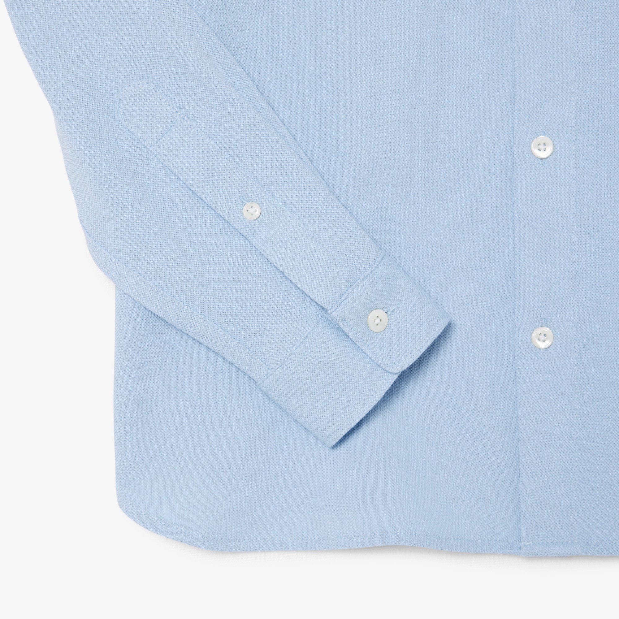 スリムフィット鹿の子地シャツ