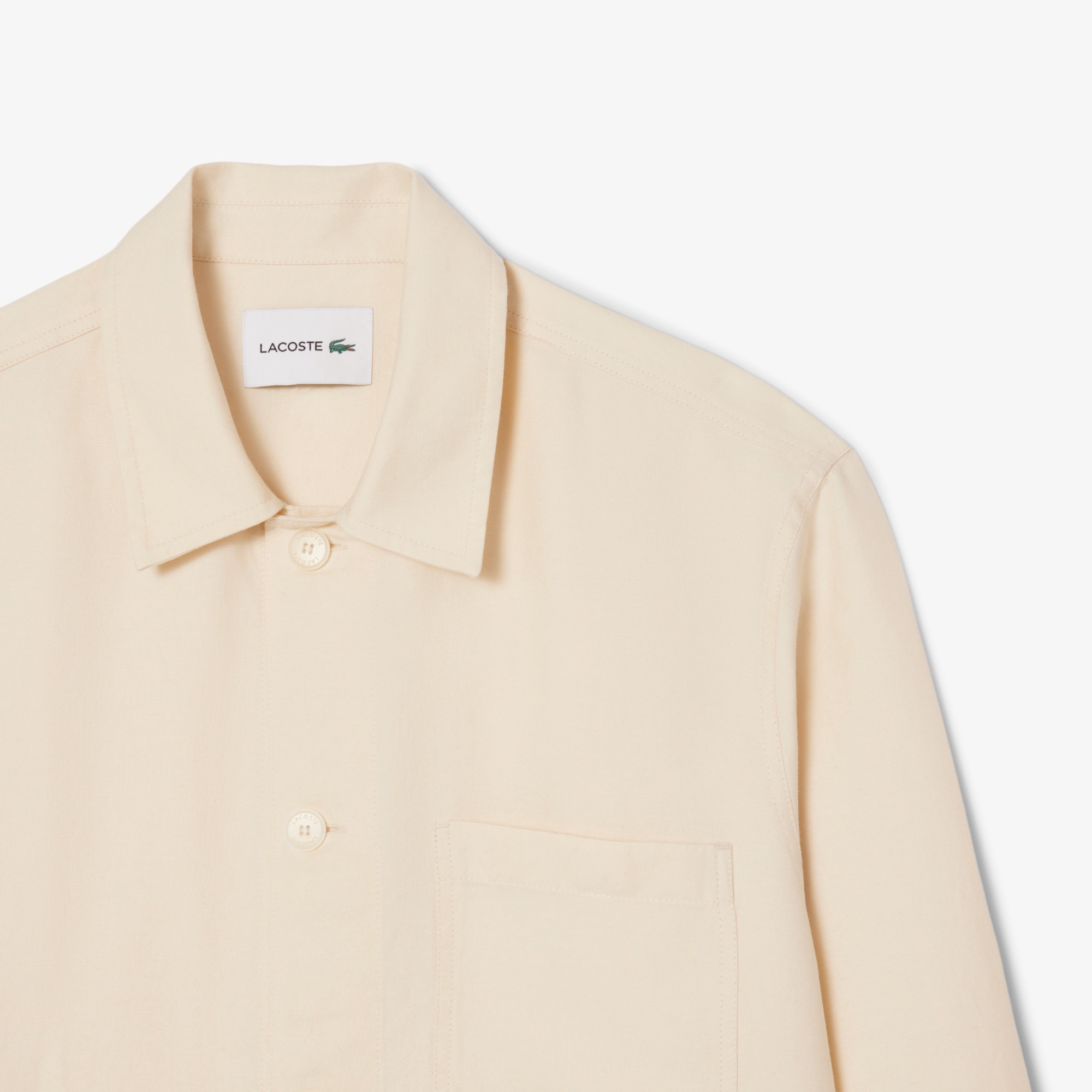 リネン×レーヨンブレンドオーバーシャツ