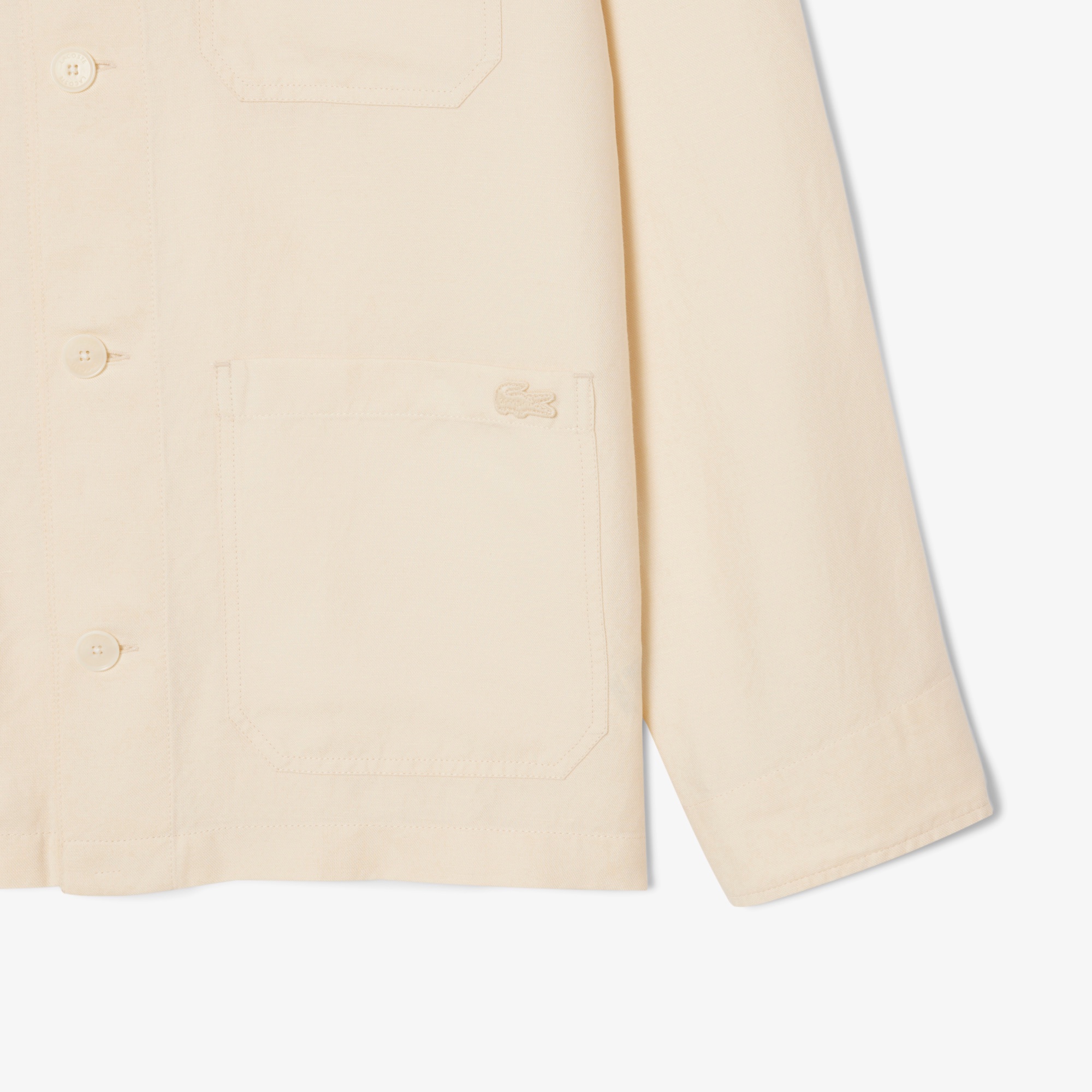 リネン×レーヨンブレンドオーバーシャツ