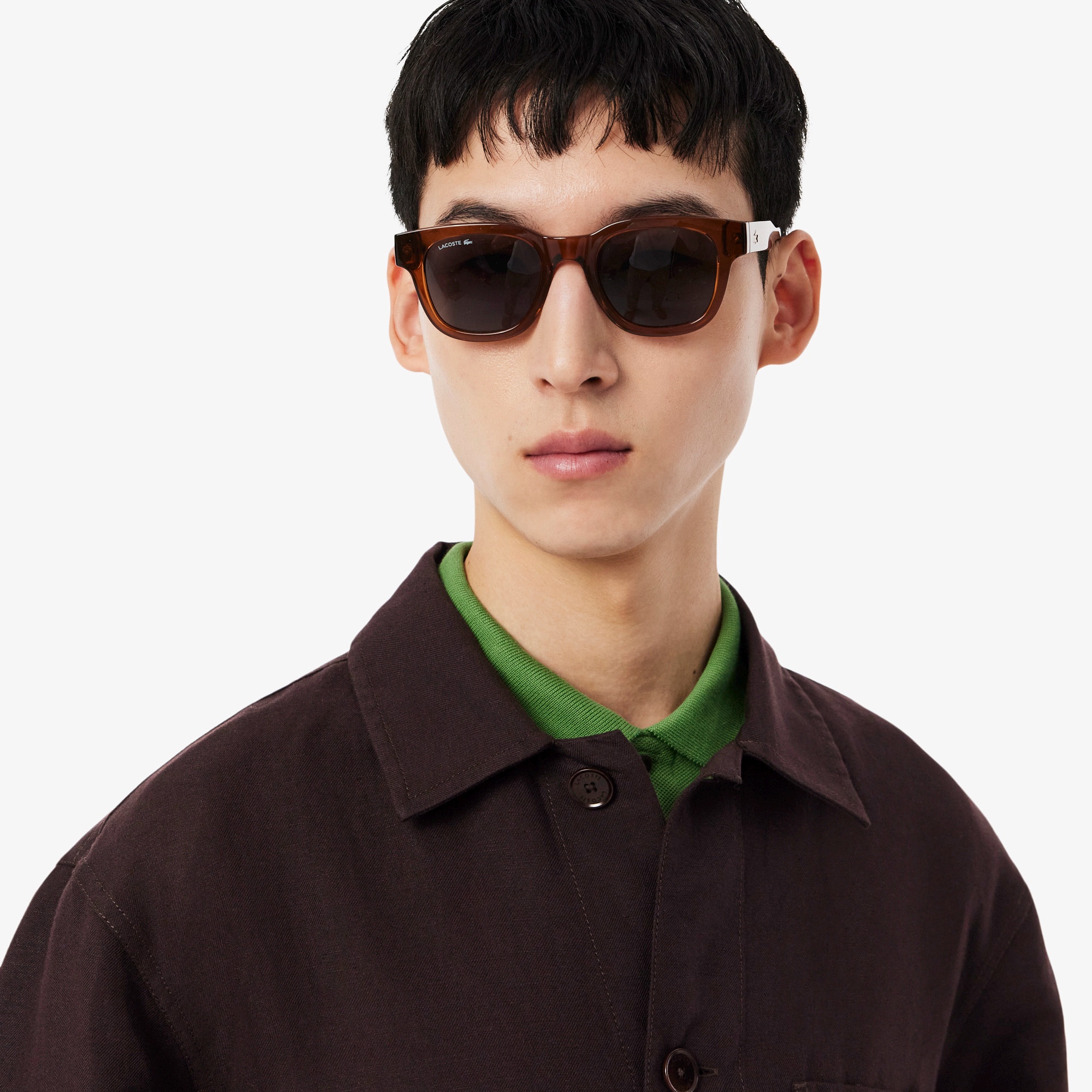 リネン×レーヨンブレンドオーバーシャツ