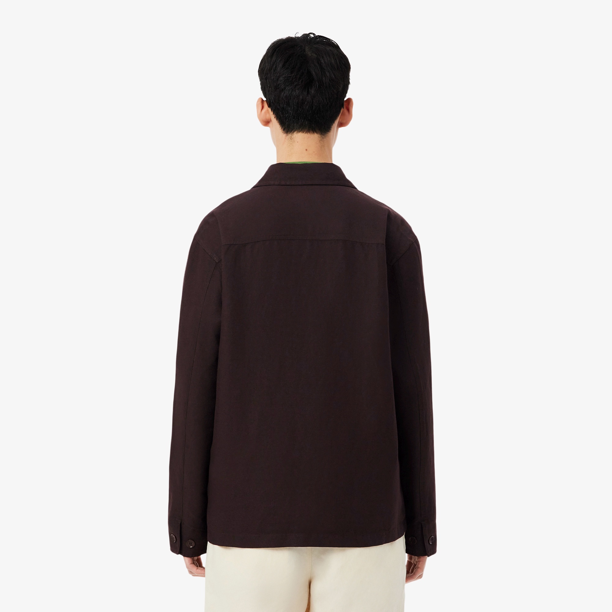 リネン×レーヨンブレンドオーバーシャツ