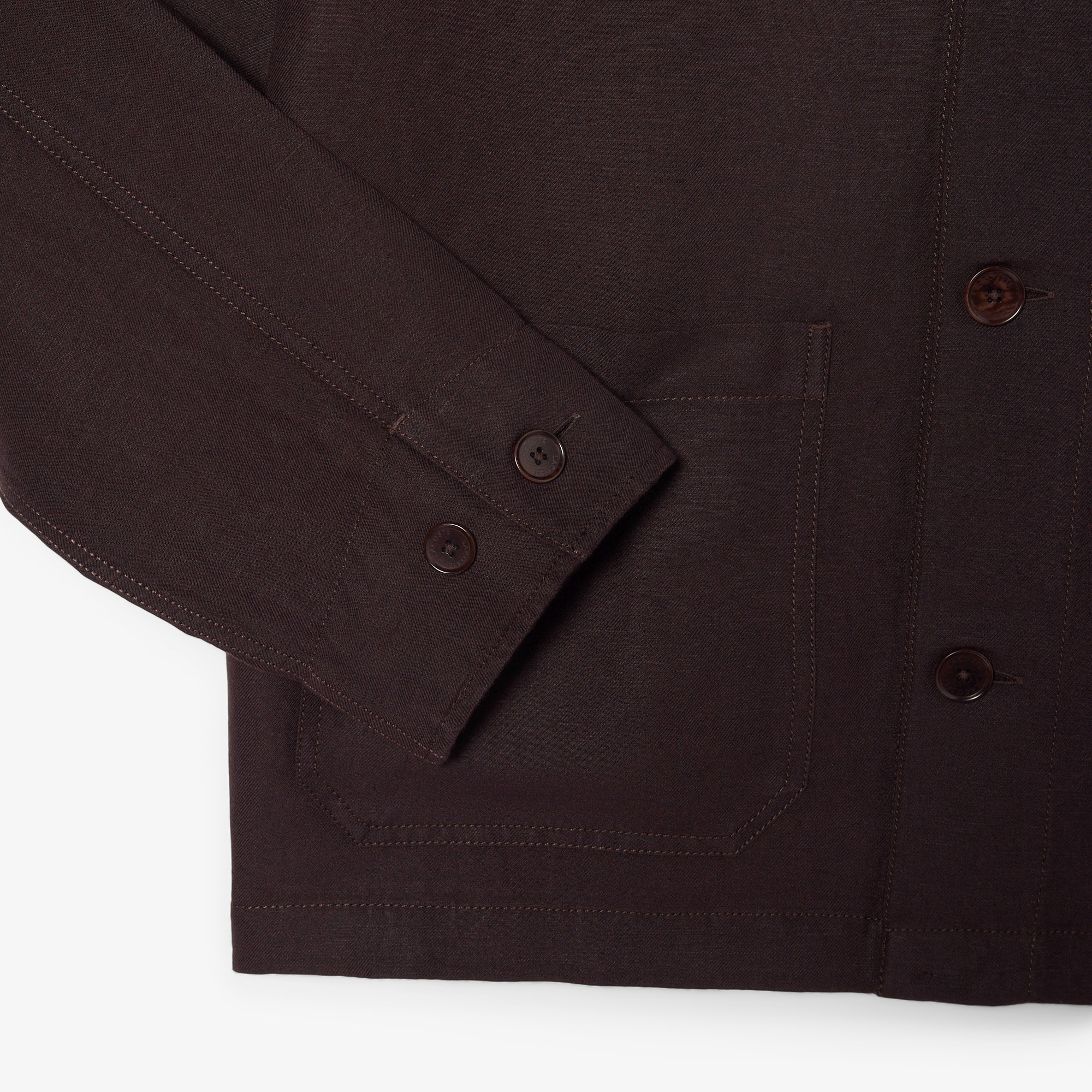 リネン×レーヨンブレンドオーバーシャツ