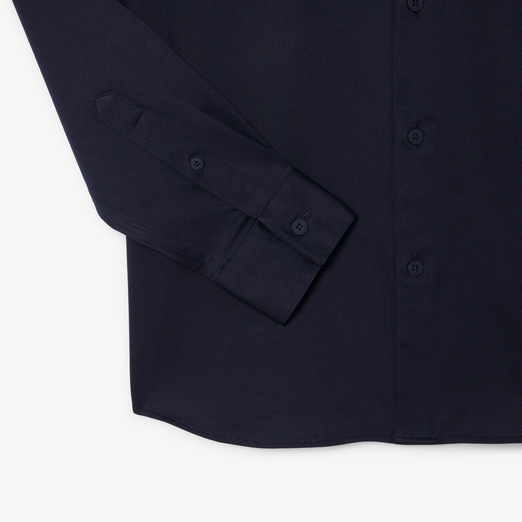 スリムフィットミニマル長袖ボタンシャツ