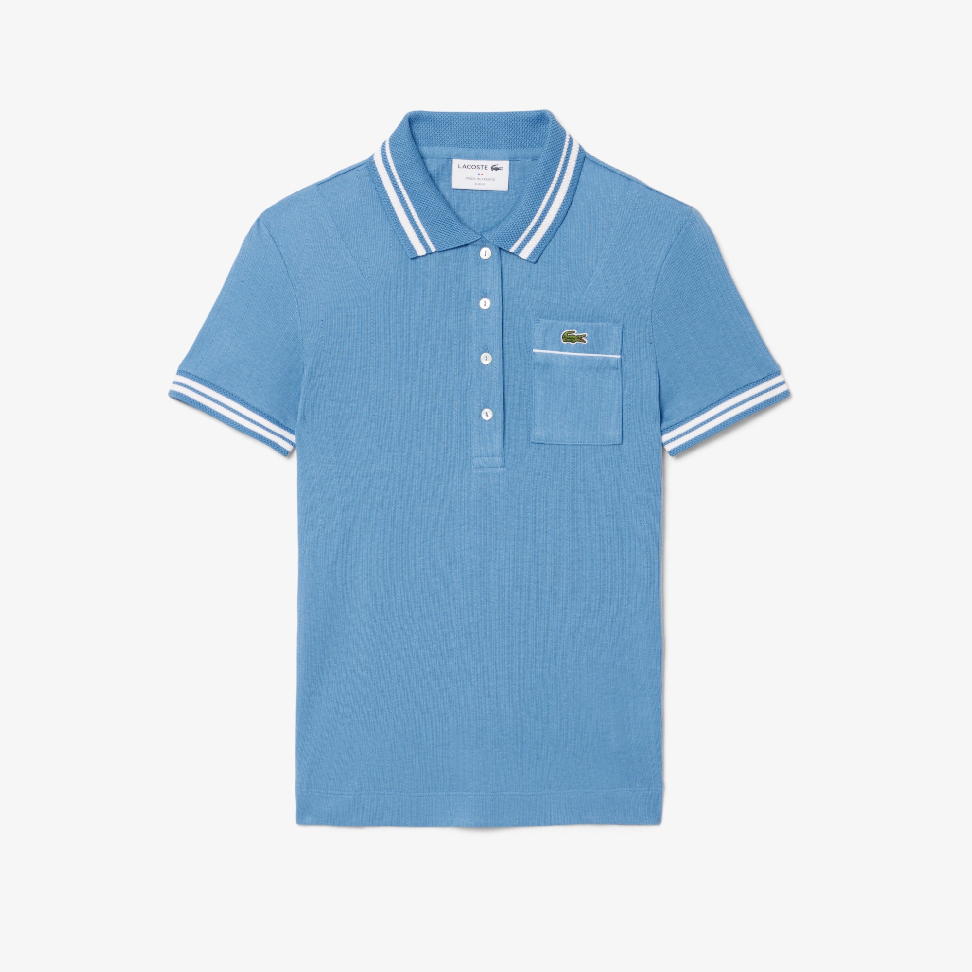 フランスメイド ナローリブニットポロシャツ