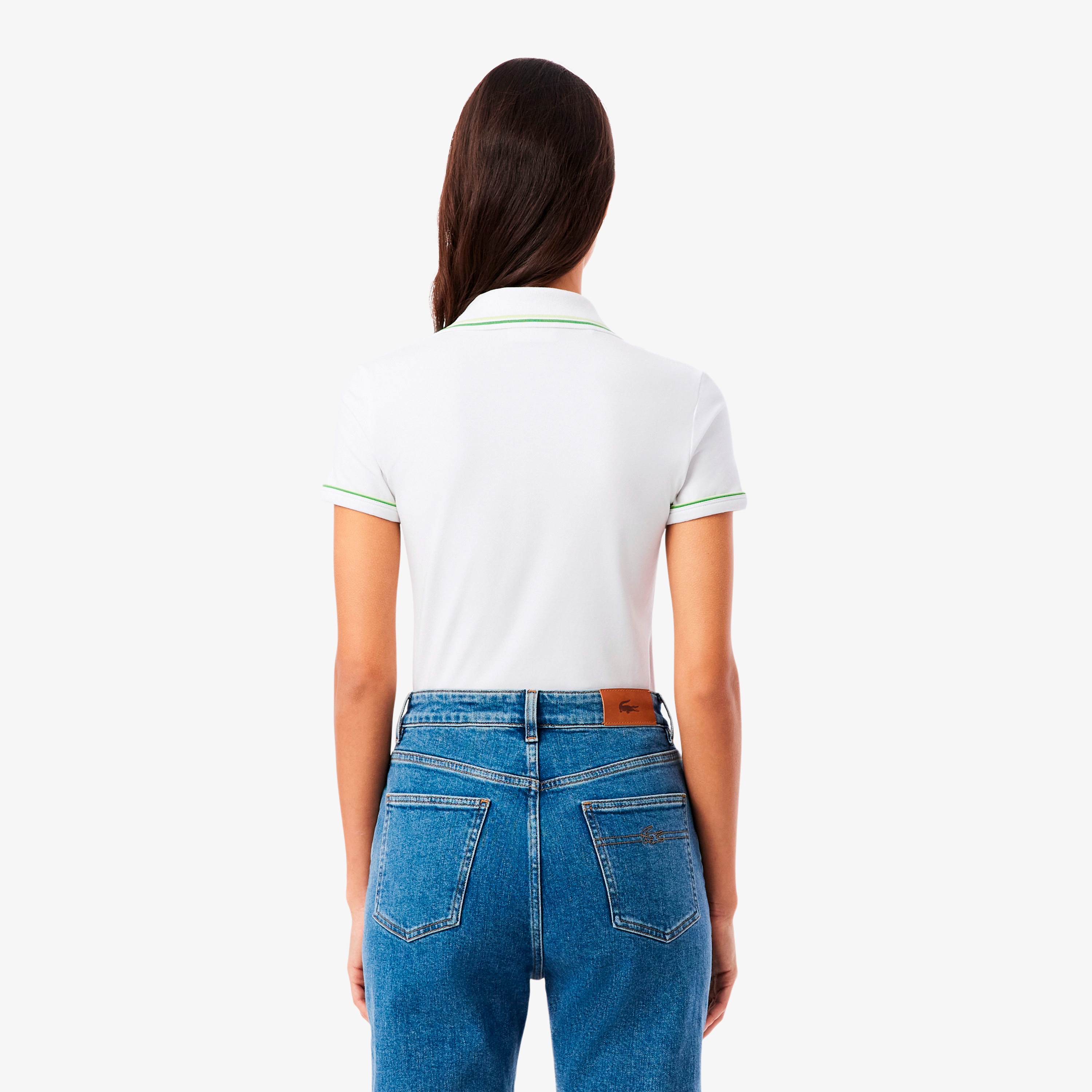 カラー＆カフスラインスリムフィットポロシャツ