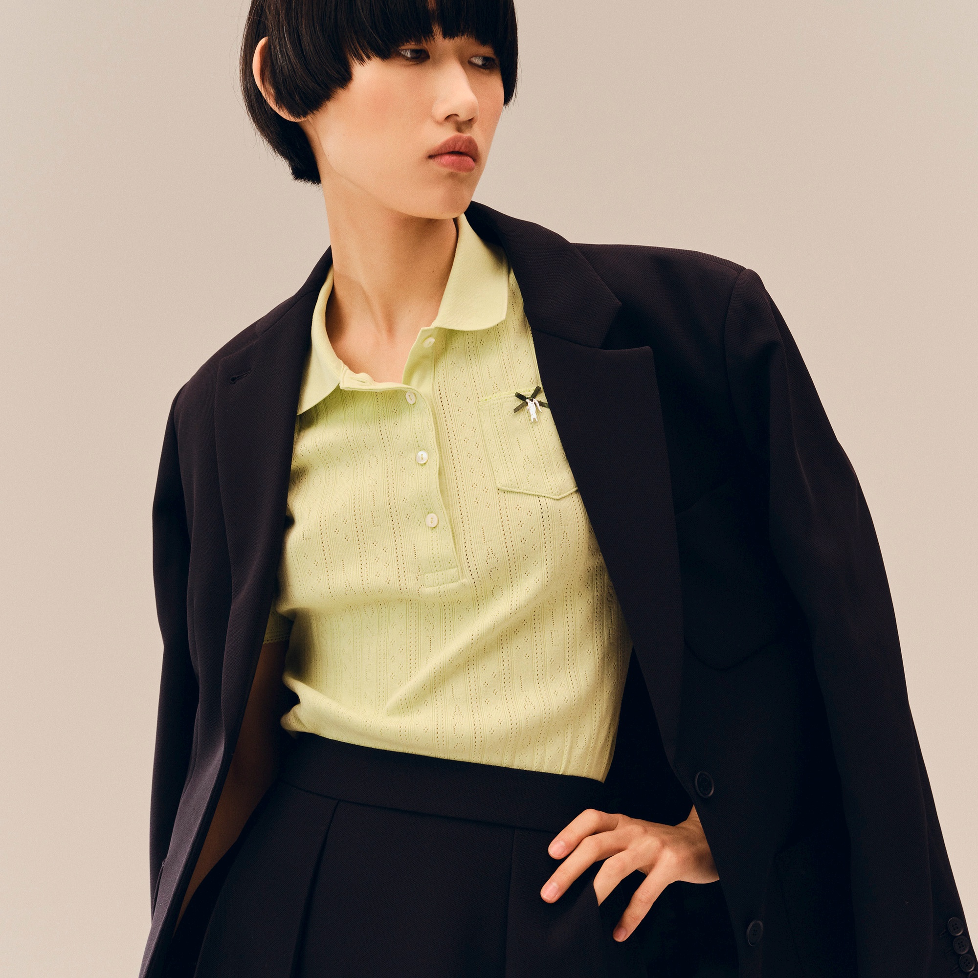 ポインテルニットポロシャツ