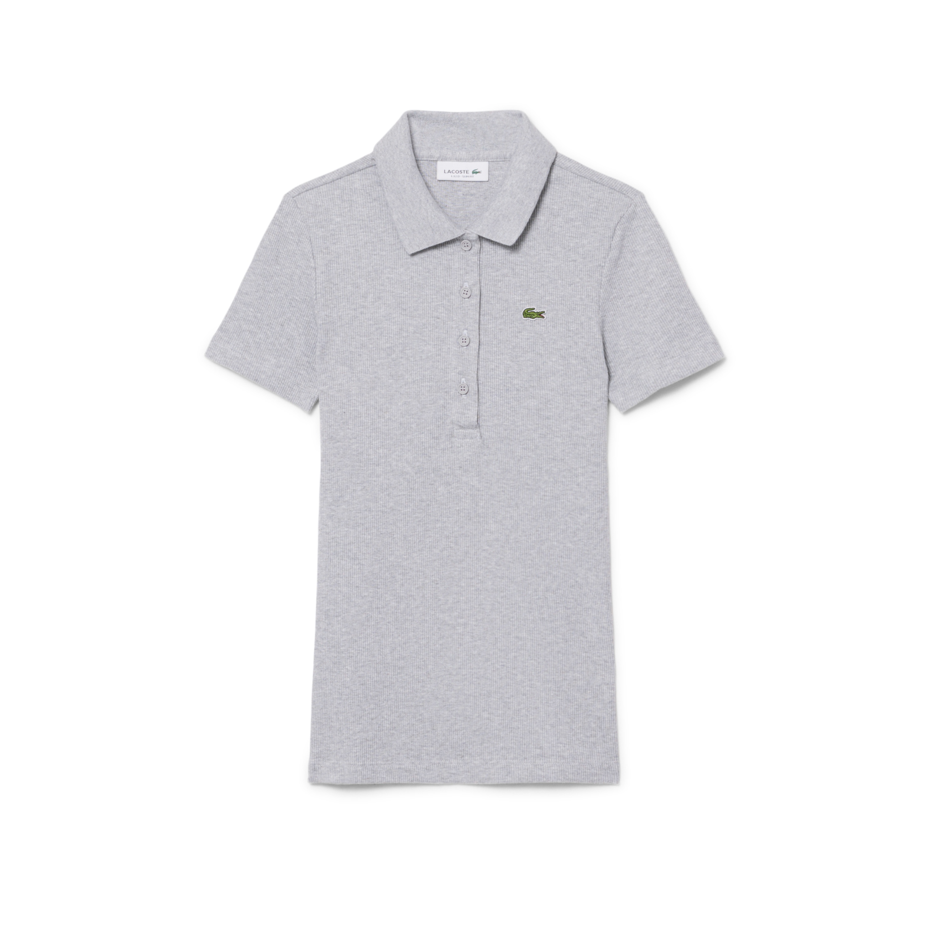 タイトフィットリブニットポロシャツ