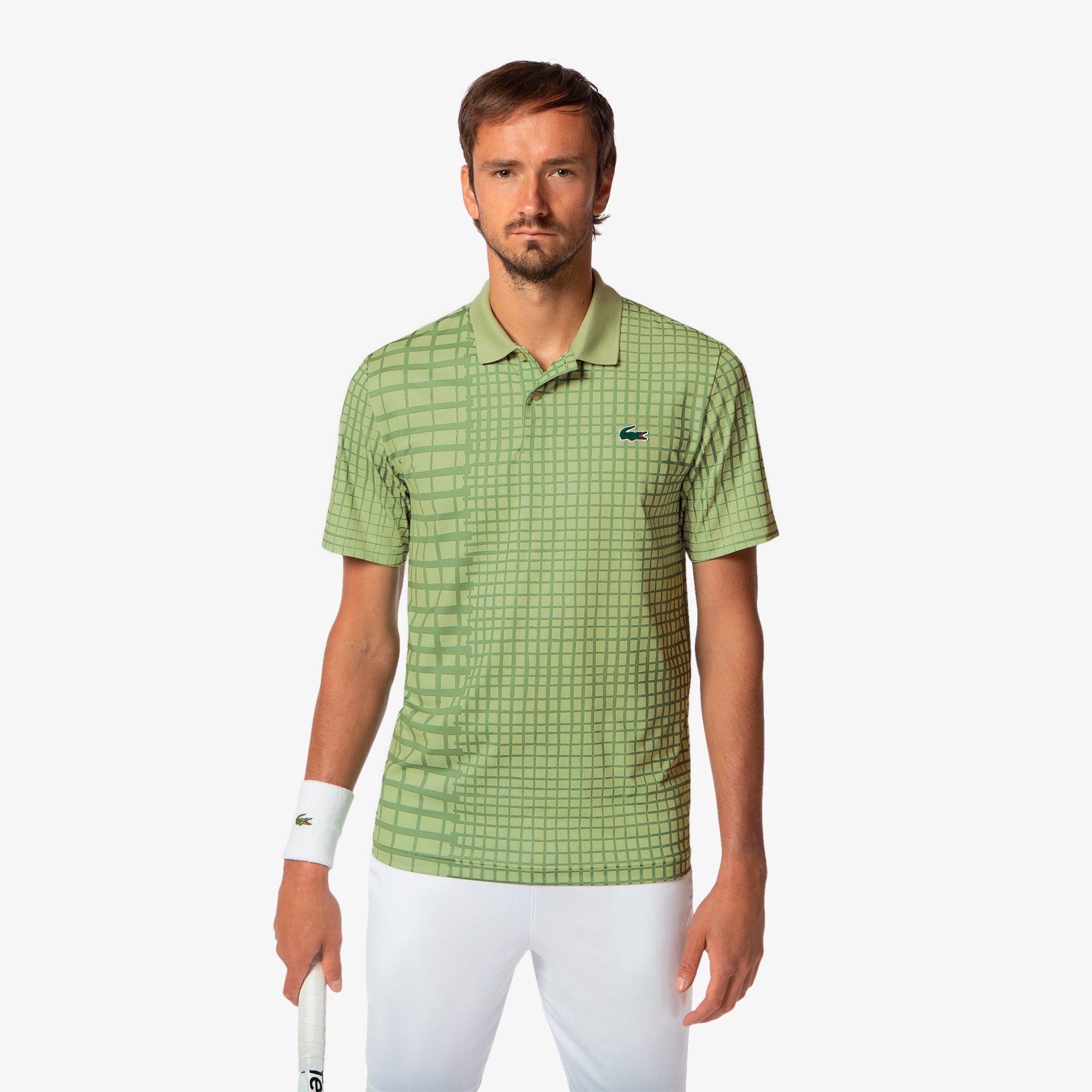 『ダニール・メドベージェフ』オールオーバーラケットプリントドライポロシャツ