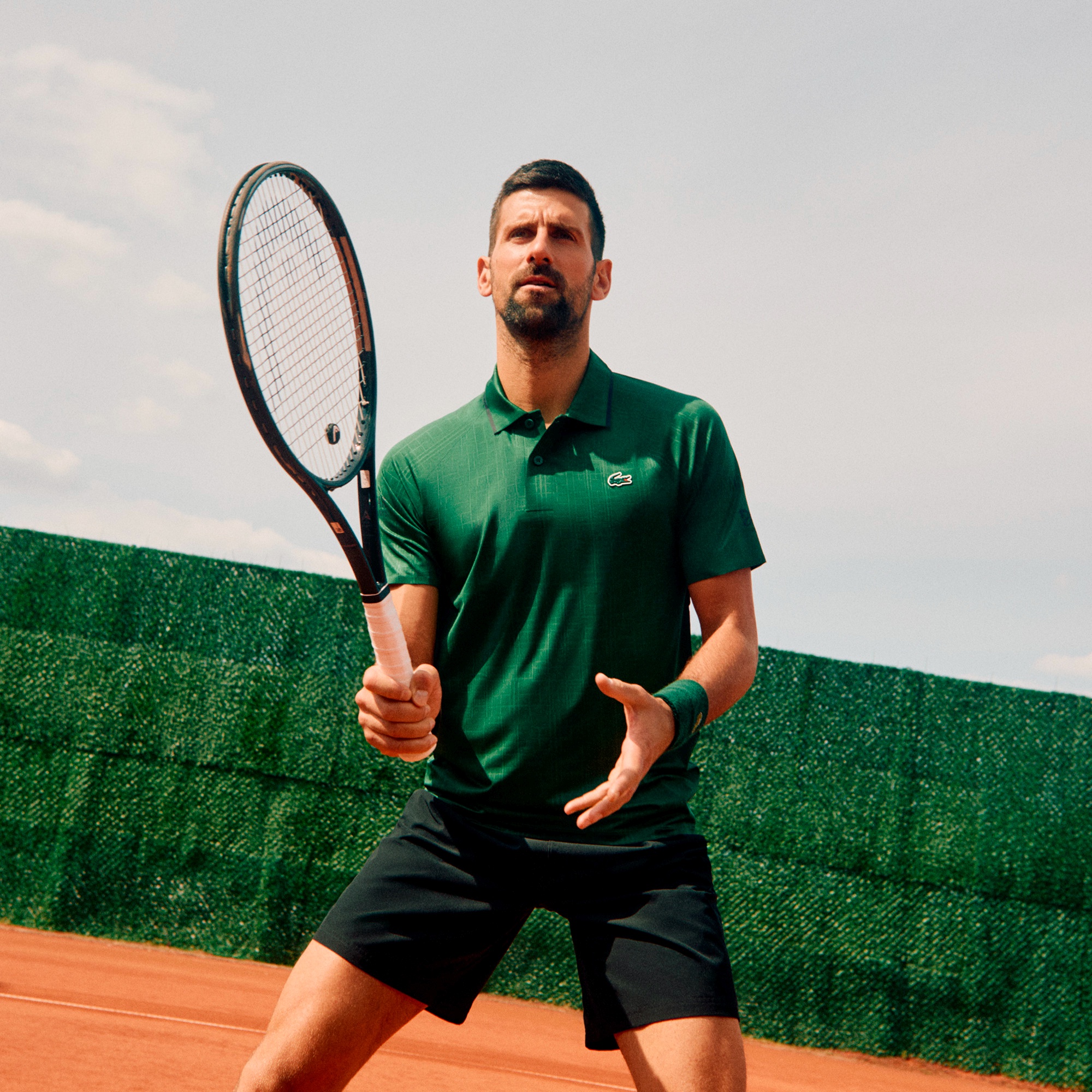 『ノバク・ジョコビッチ』ラケットプリントウルトラドライポロシャツ