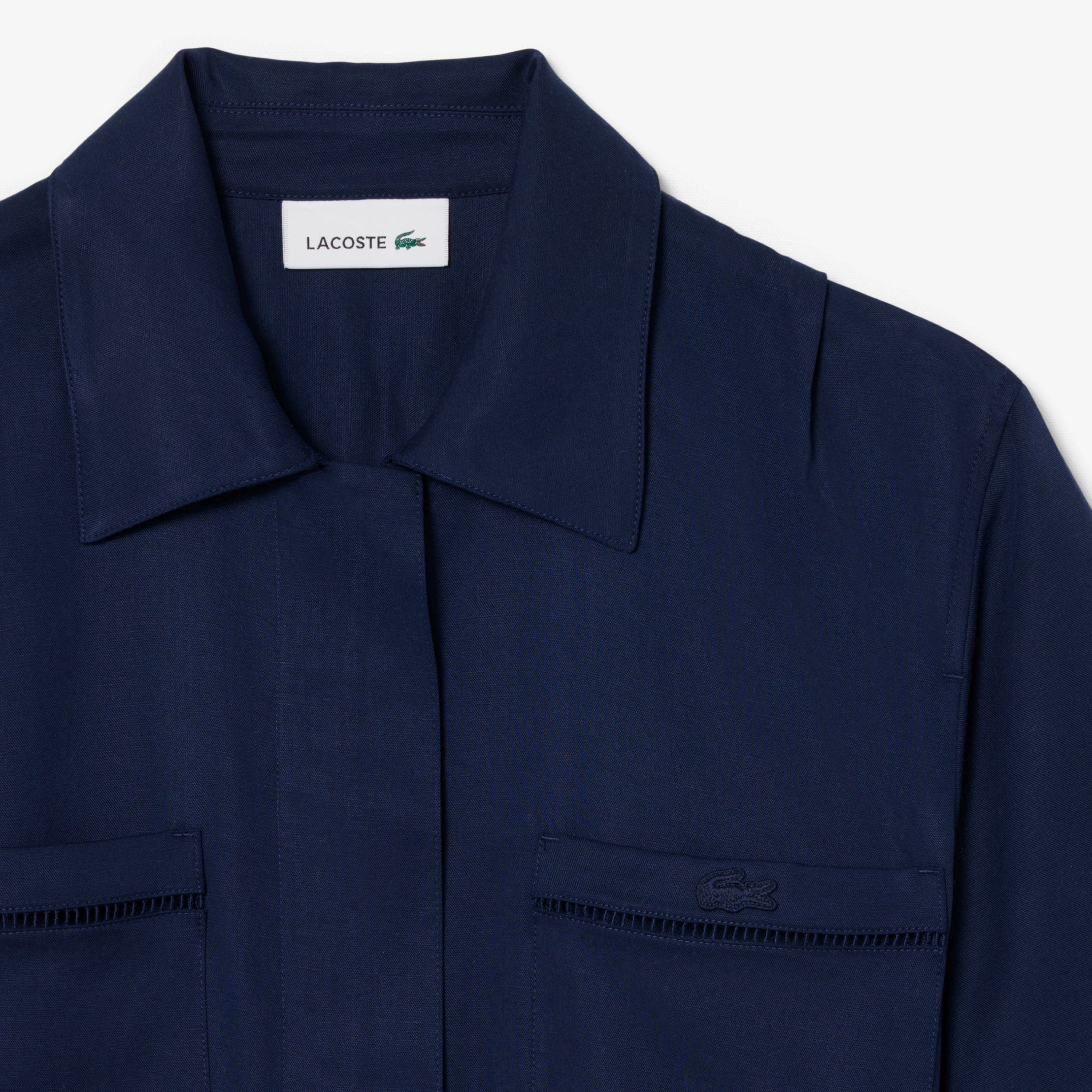 リヨセル×リネンブレンドシャツドレス