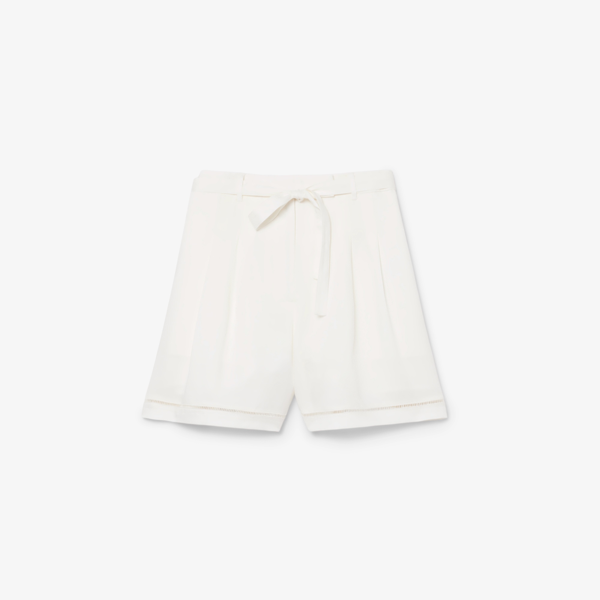 リヨセル×リネンブレンドベルテッドバミューダショーツ