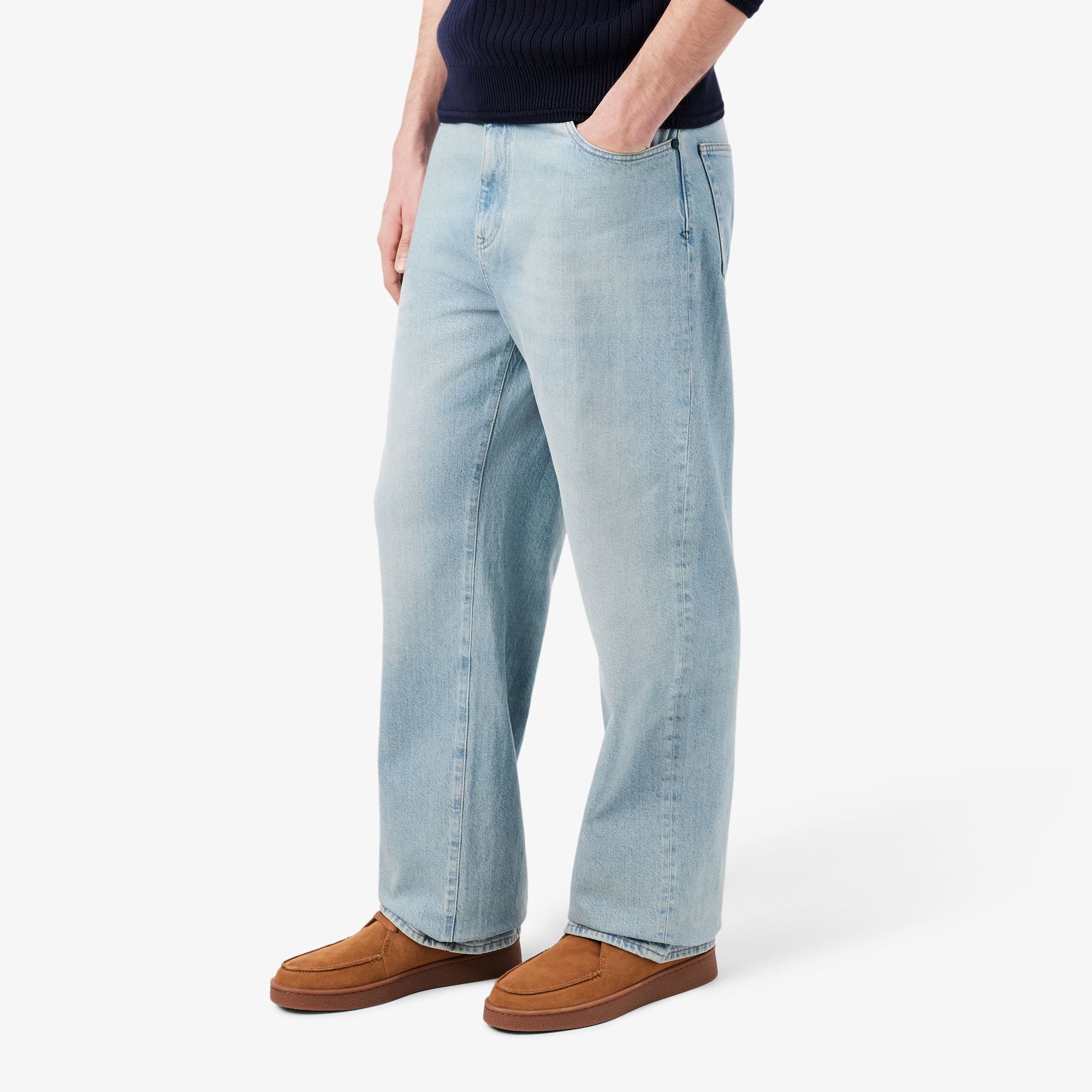 ルーズフィットオーガニックコットンデニムパンツ