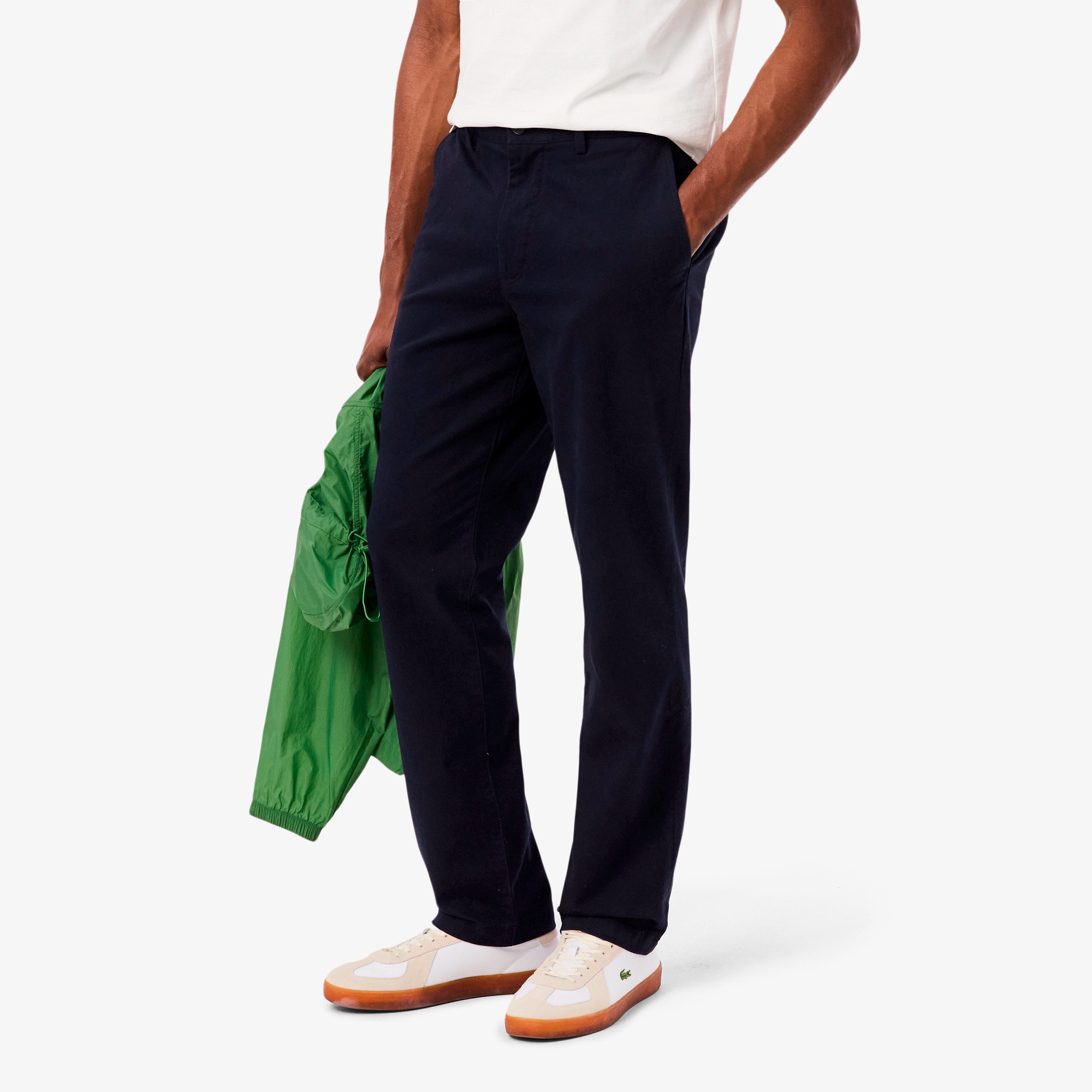 レギュラーフィットテーパードストレッチチノパンツ