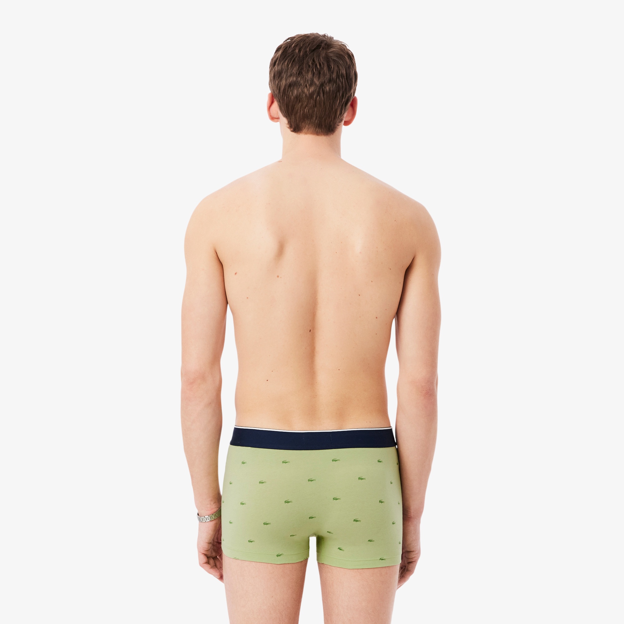 ３パックプリントストレッチコットントランクショーツ