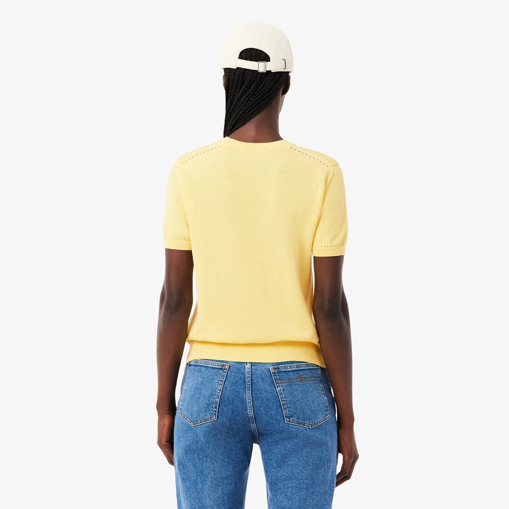 シームレス3Dニット半袖セーター