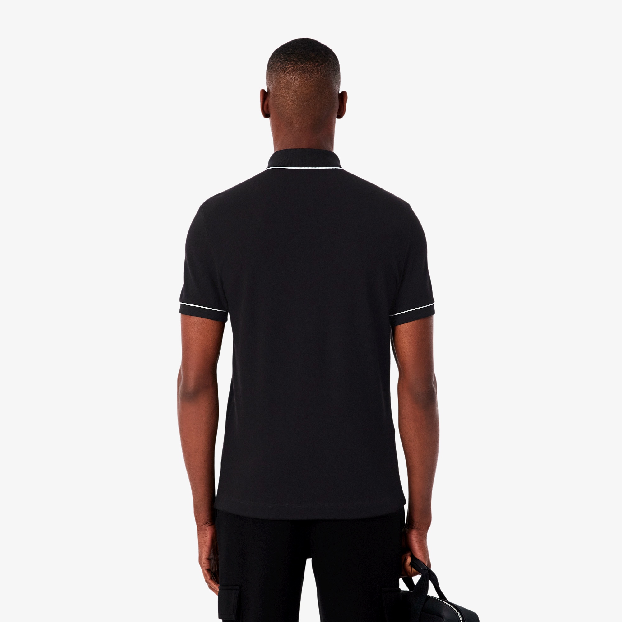 配色パイピング比翼ポロシャツ