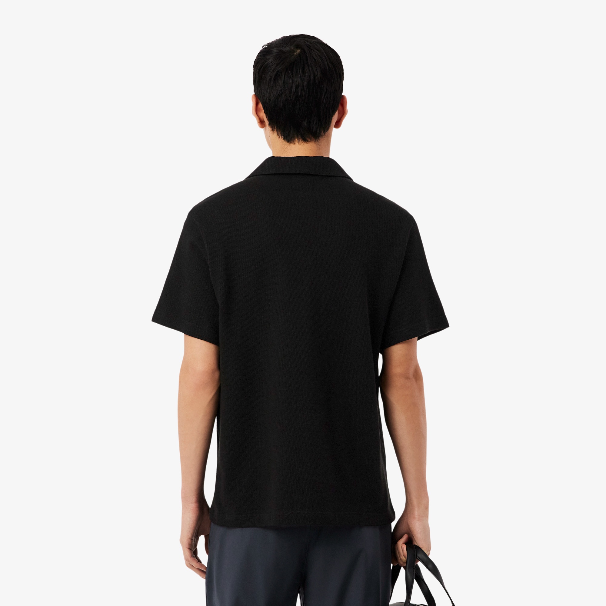 オープンカラーネックポロシャツ