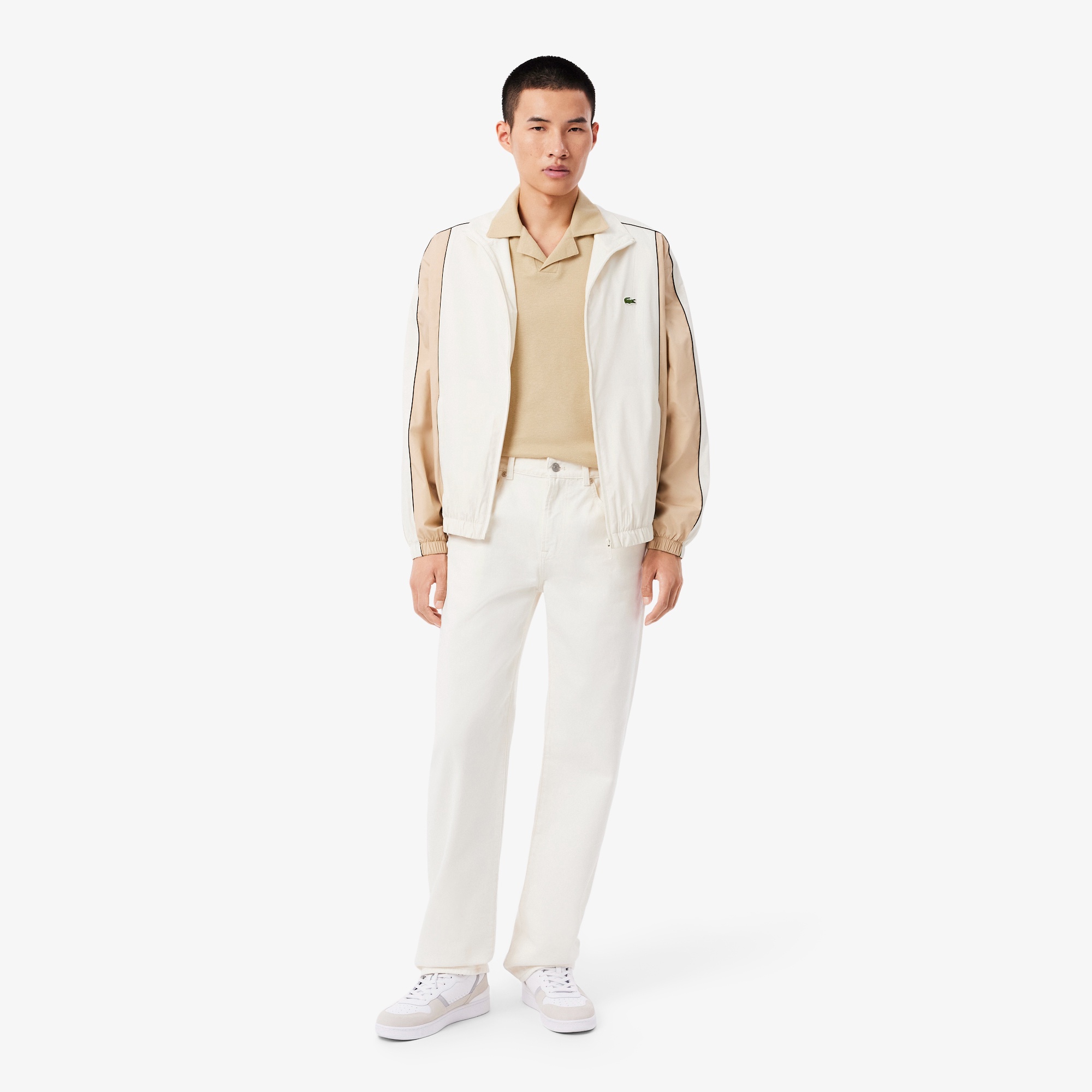 オープンカラーネックポロシャツ