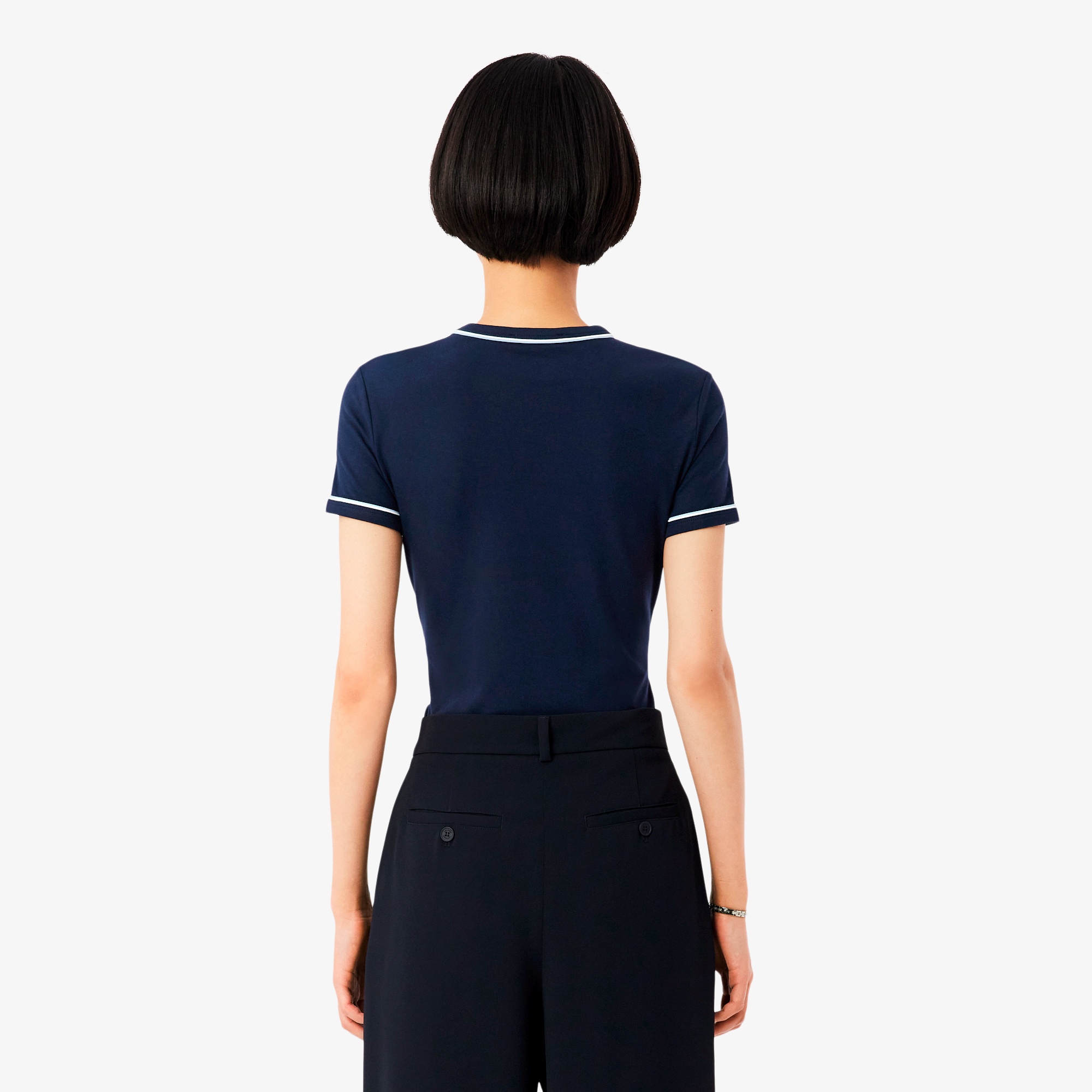 レーヨンブレンドトリムTシャツ