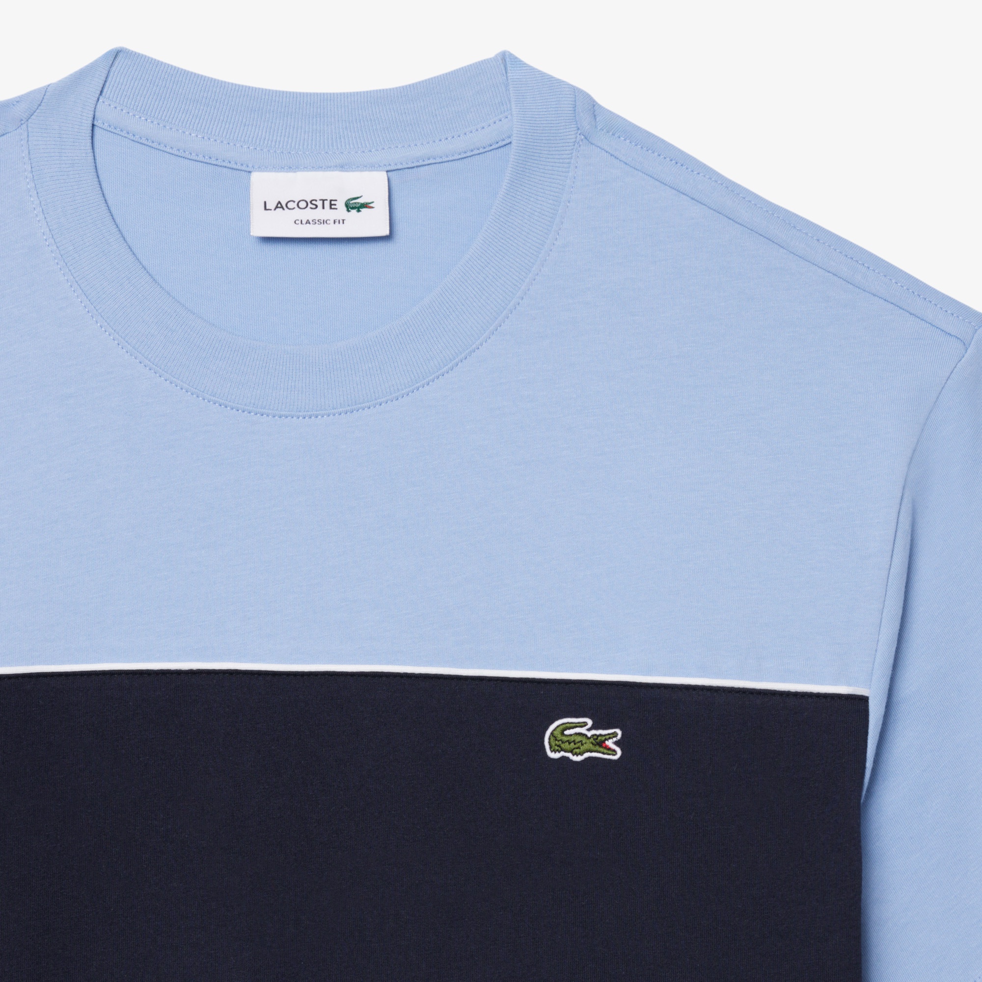 配色パイピングパネルボーダーTシャツ