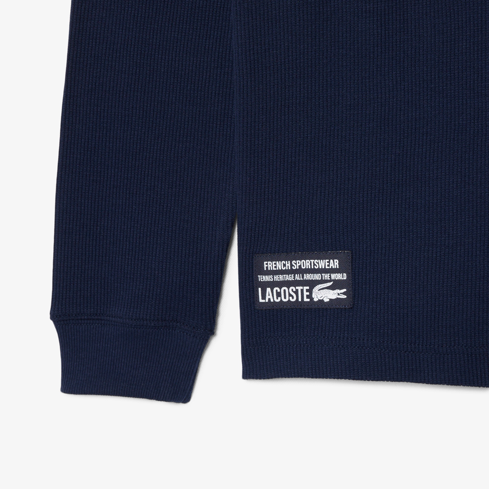 ヘンリーネックワッフルTシャツ