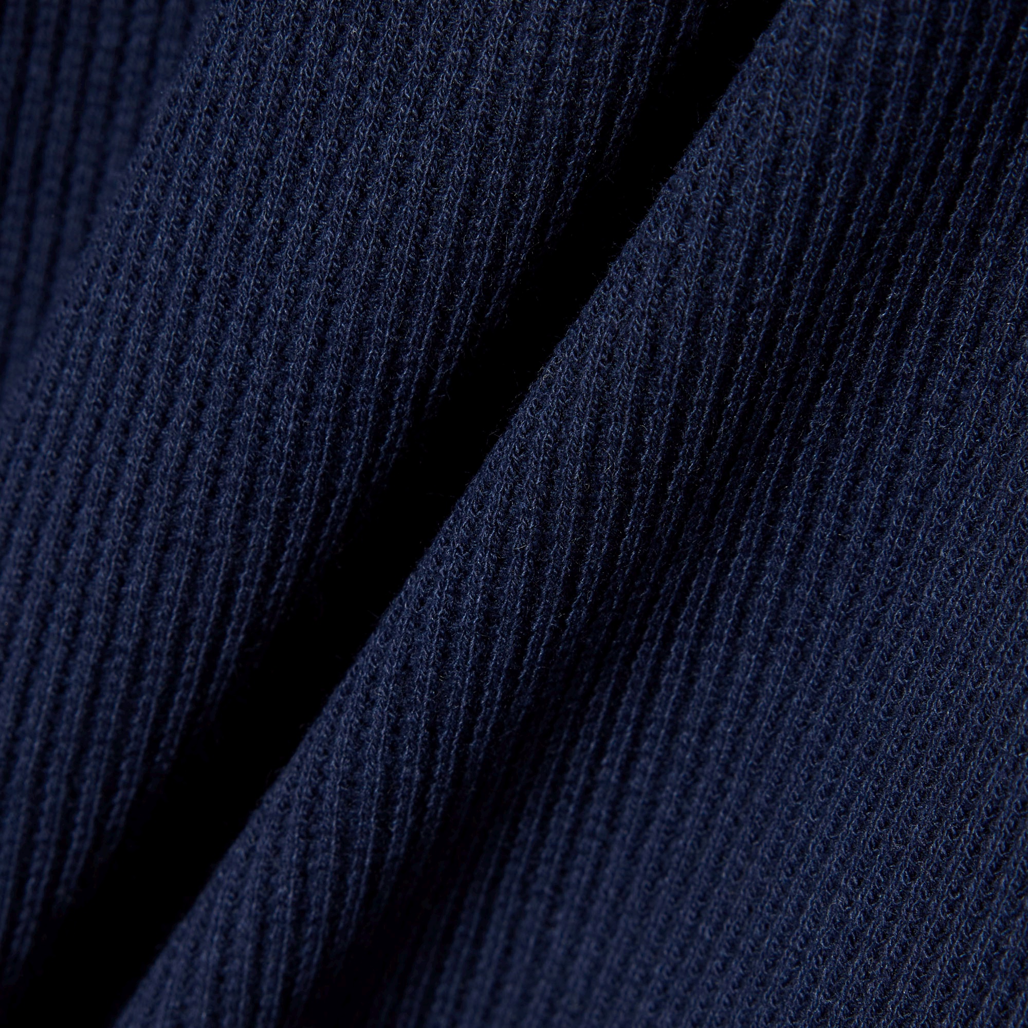 ヘンリーネックワッフルTシャツ