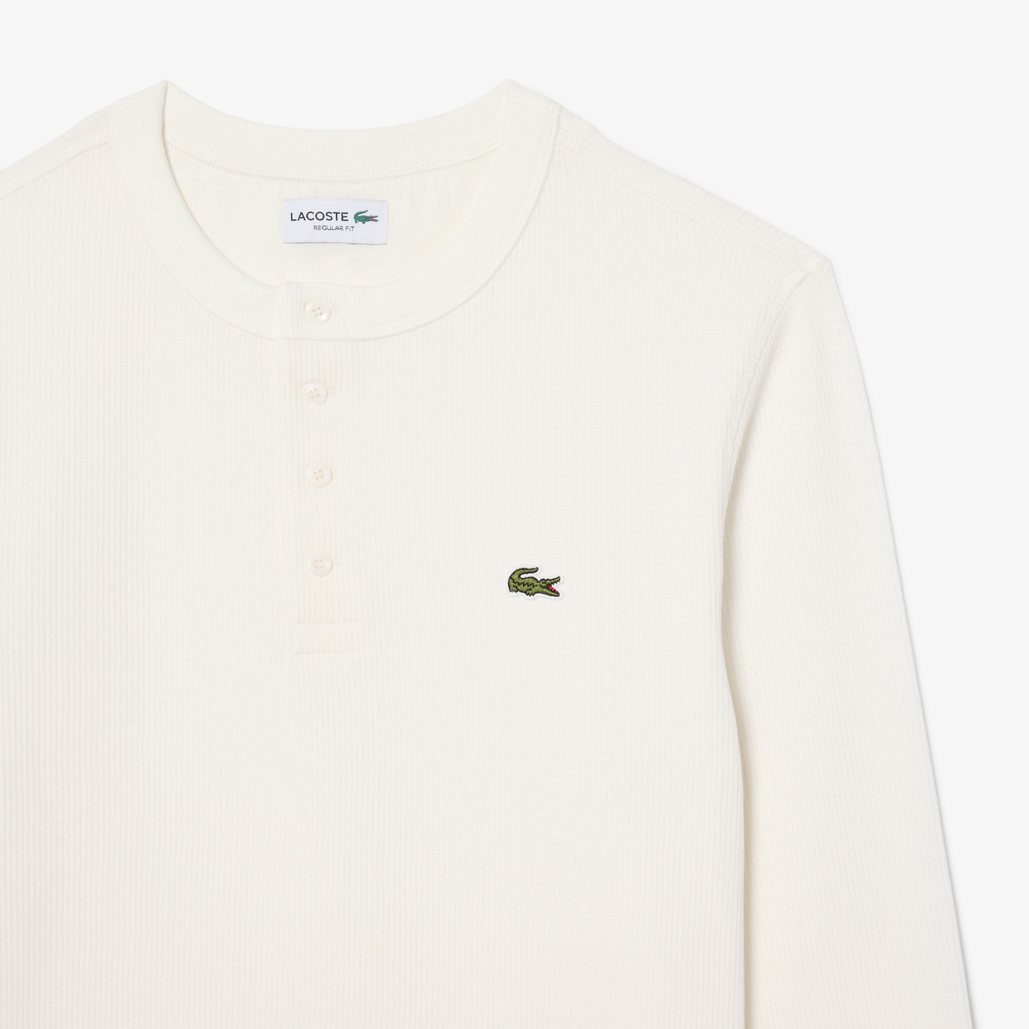 ヘンリーネックワッフルTシャツ