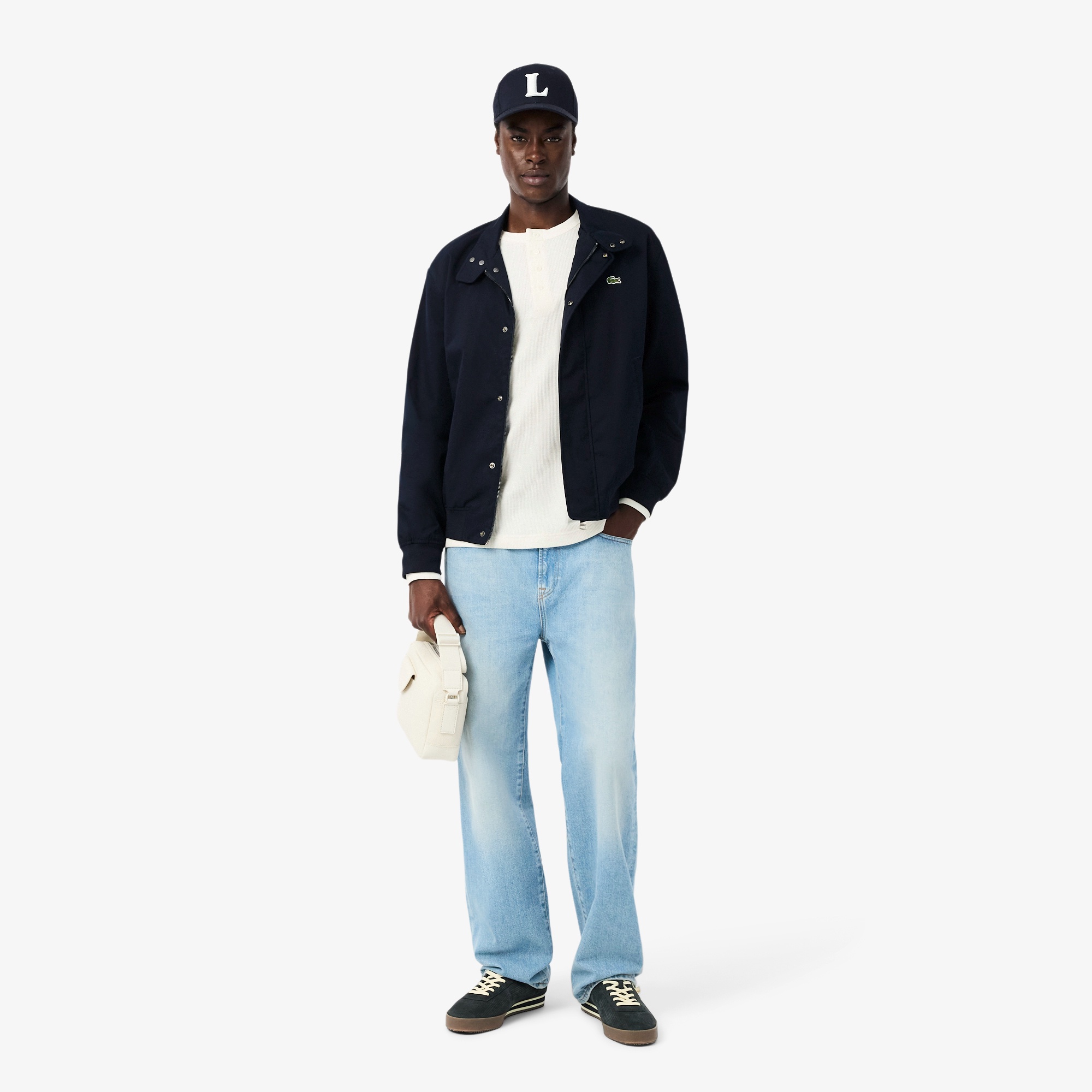 ヘンリーネックワッフルTシャツ