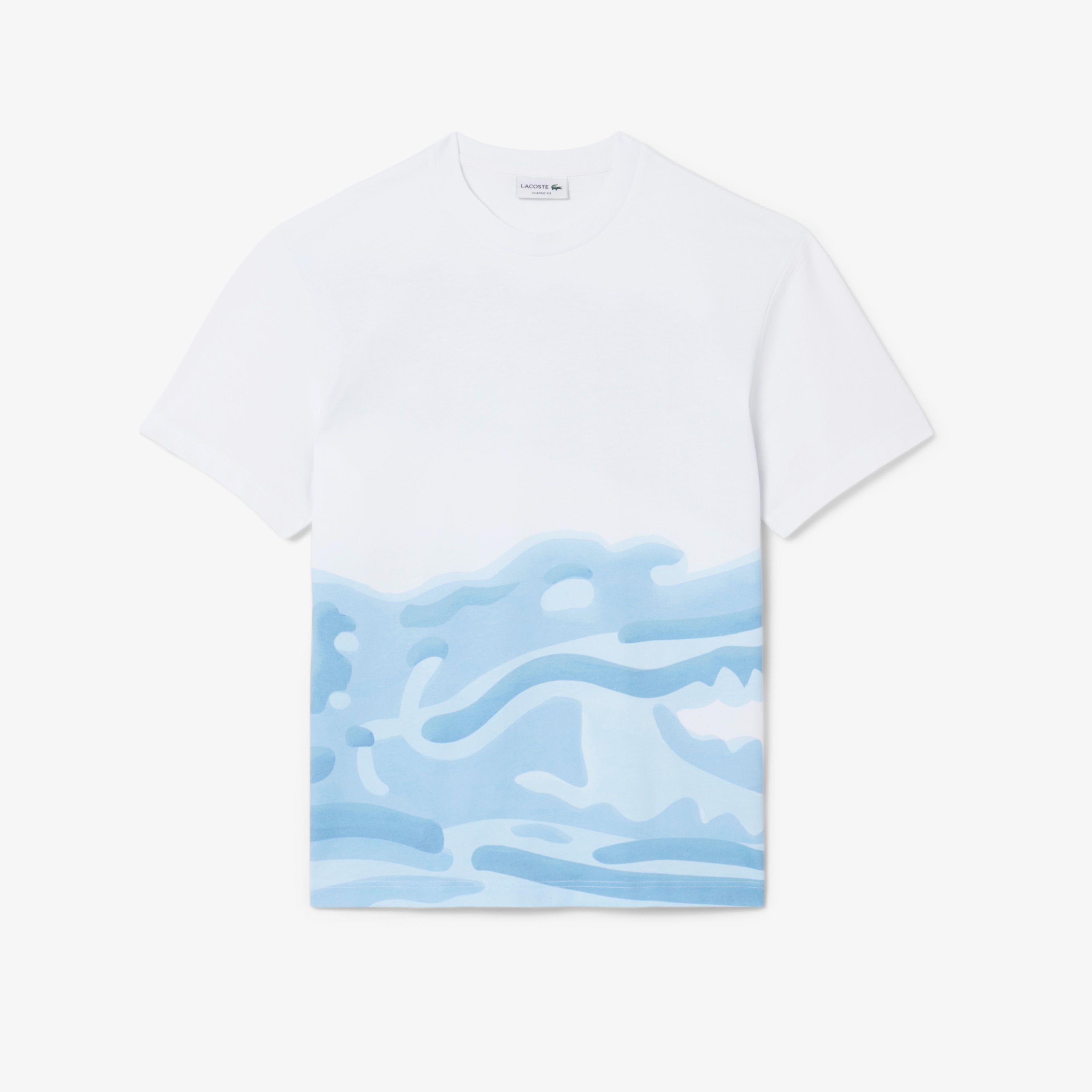 クローズアップワニロゴプリントTシャツ