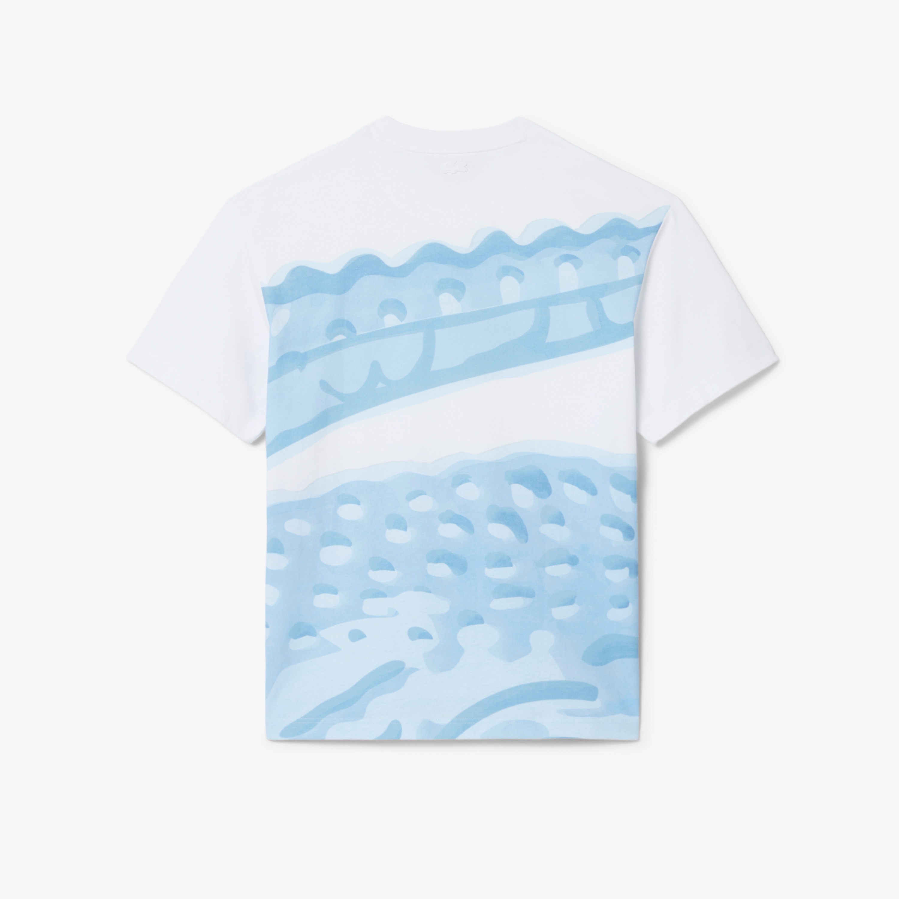 クローズアップワニロゴプリントTシャツ