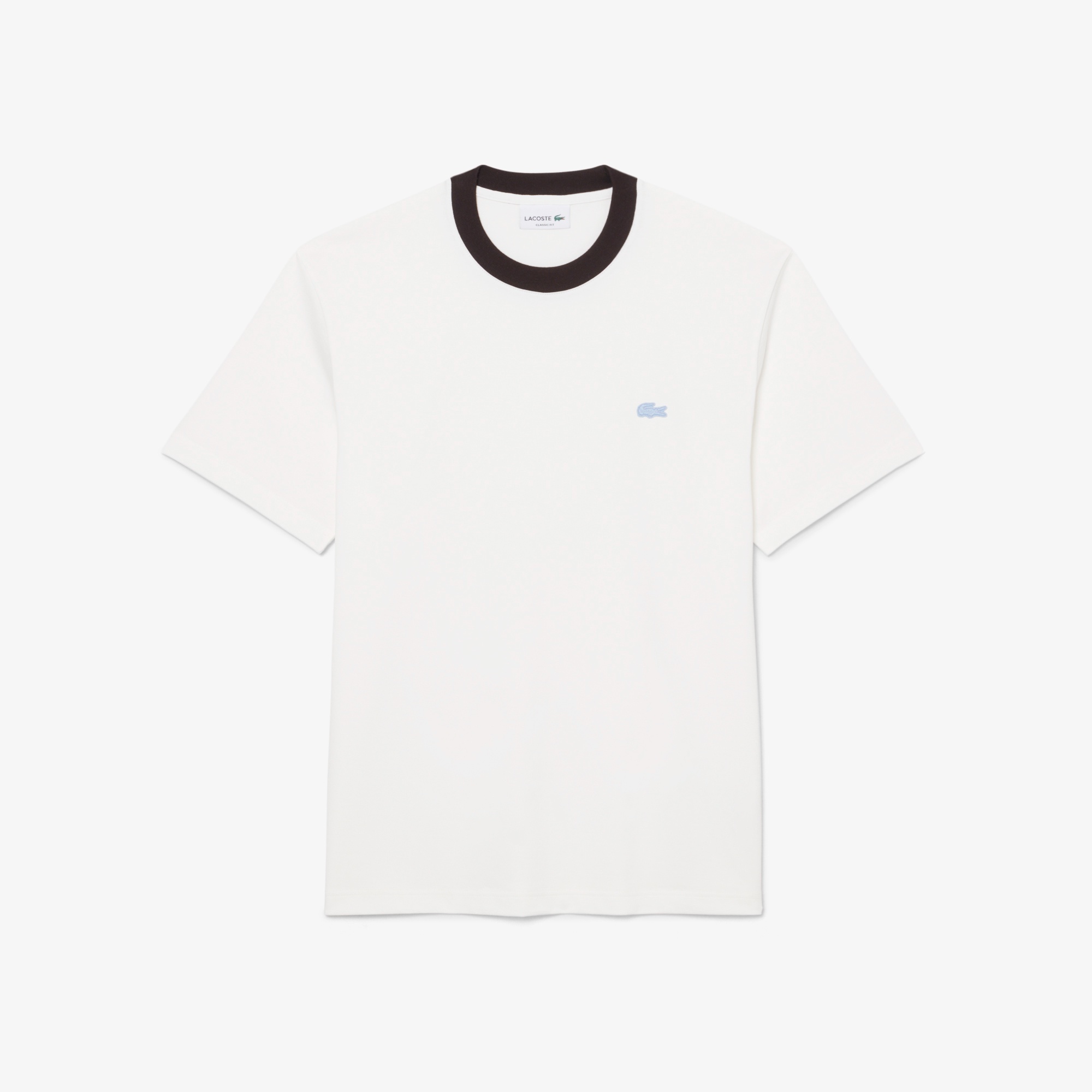 配色ネックリブTシャツ