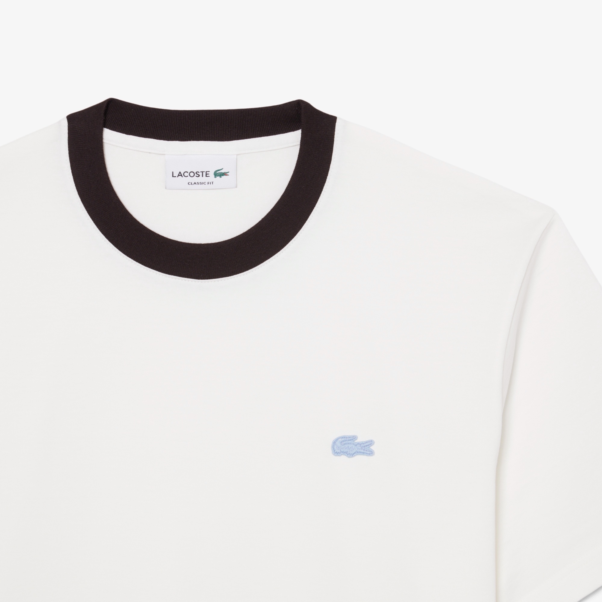 配色ネックリブTシャツ