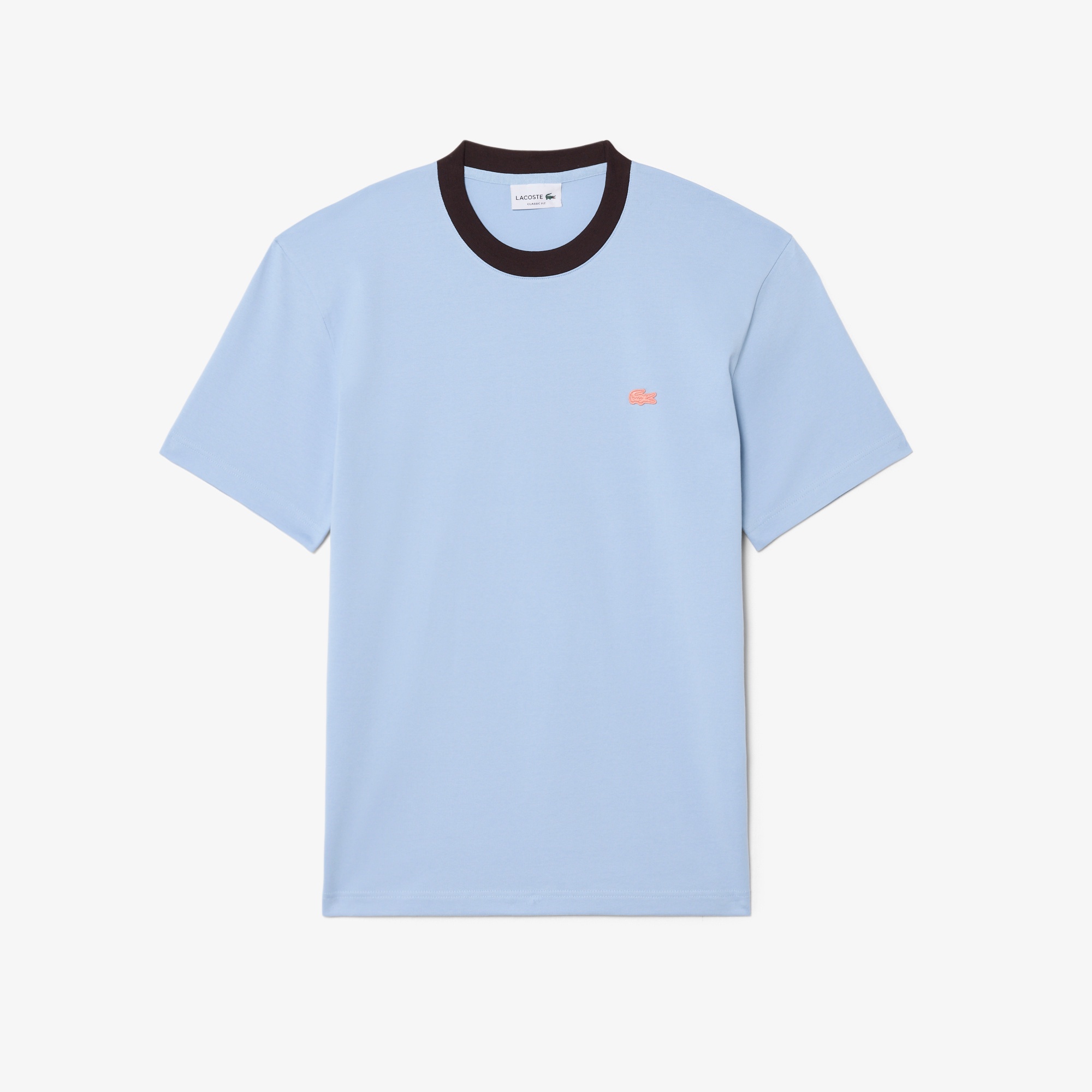 配色ネックリブTシャツ
