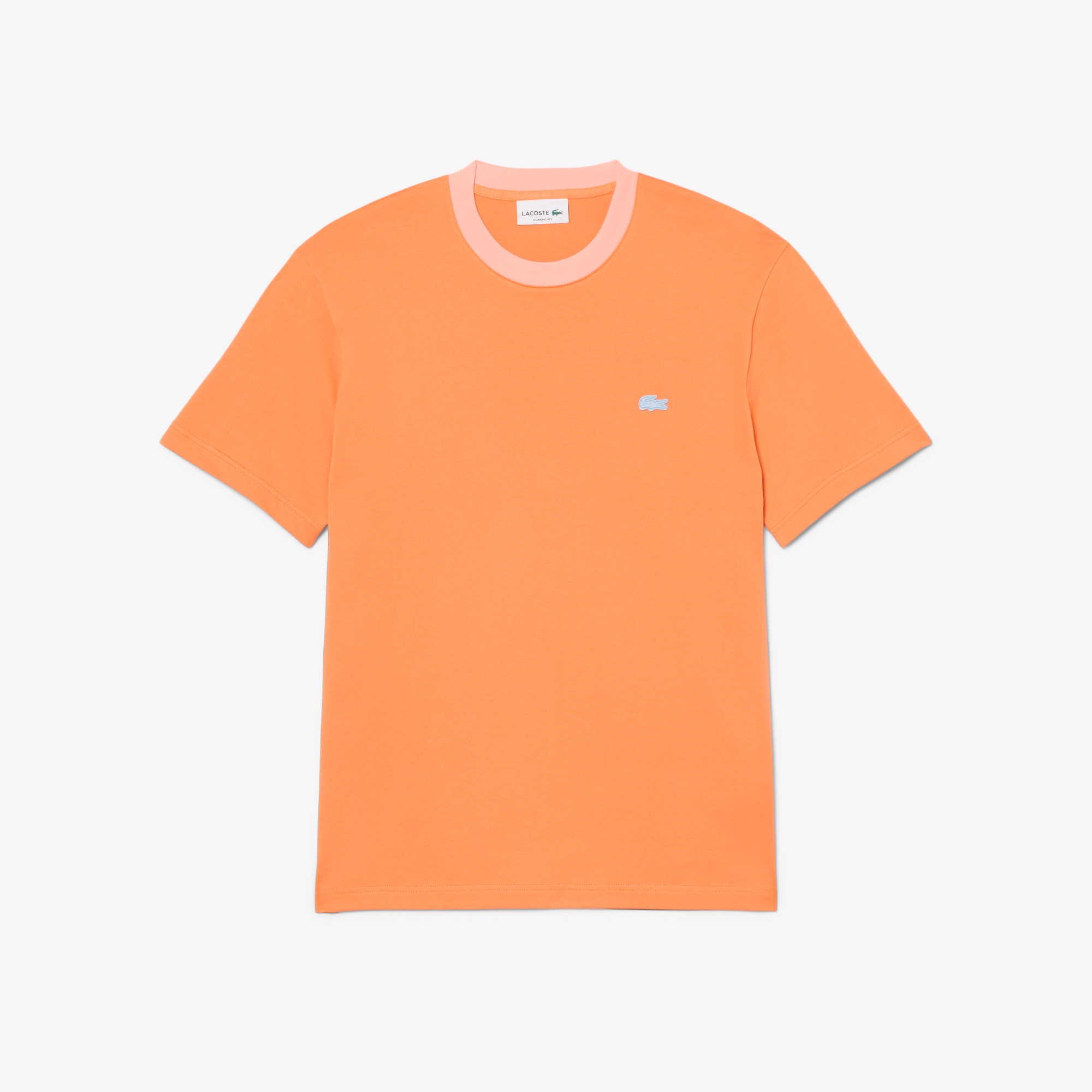 配色ネックリブTシャツ