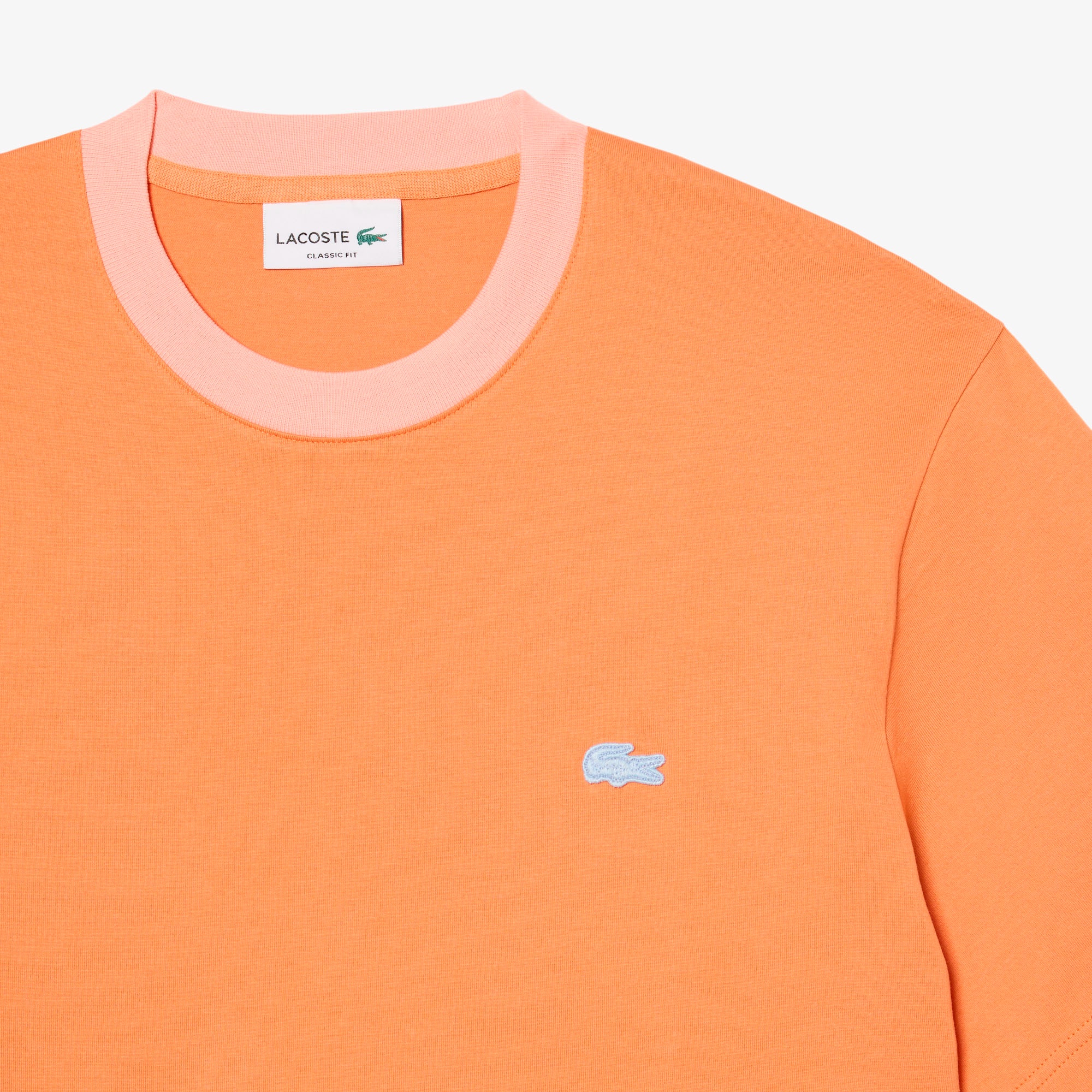 配色ネックリブTシャツ