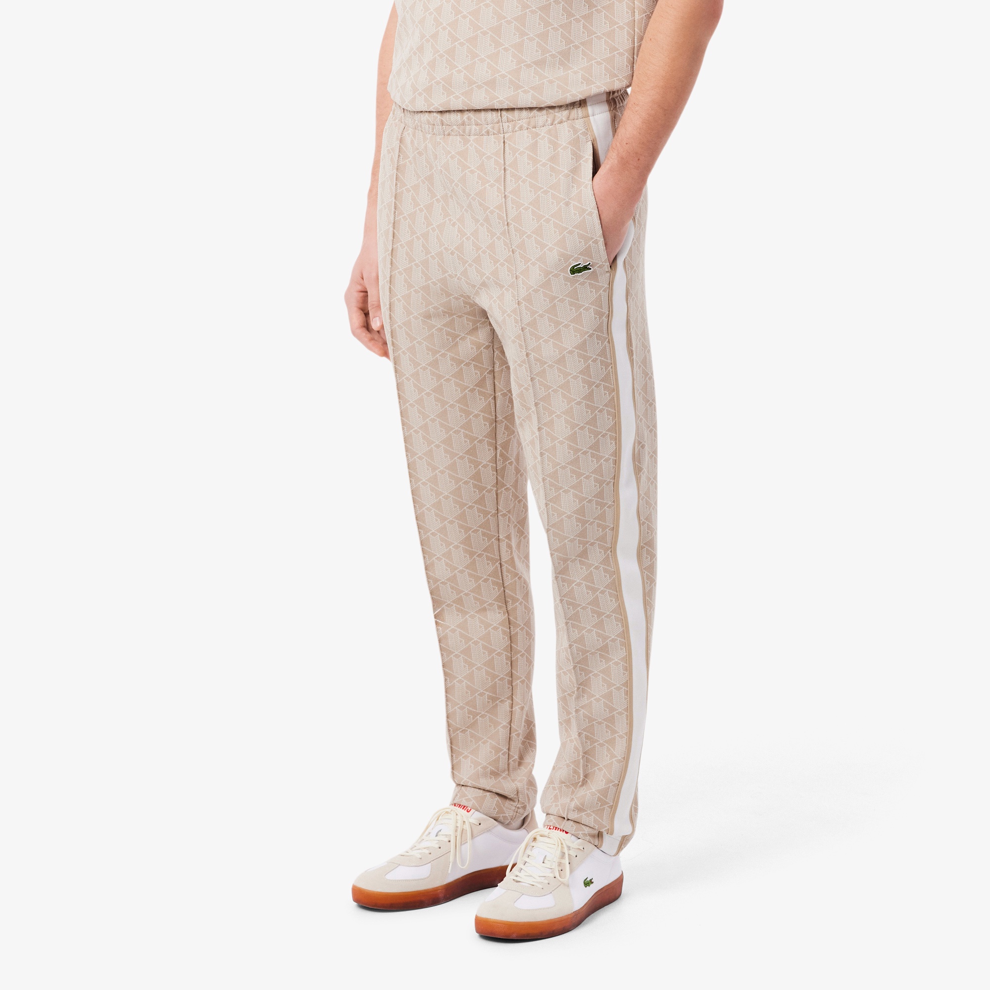 サイドテーピングモノグラムジャカードトラックパンツ