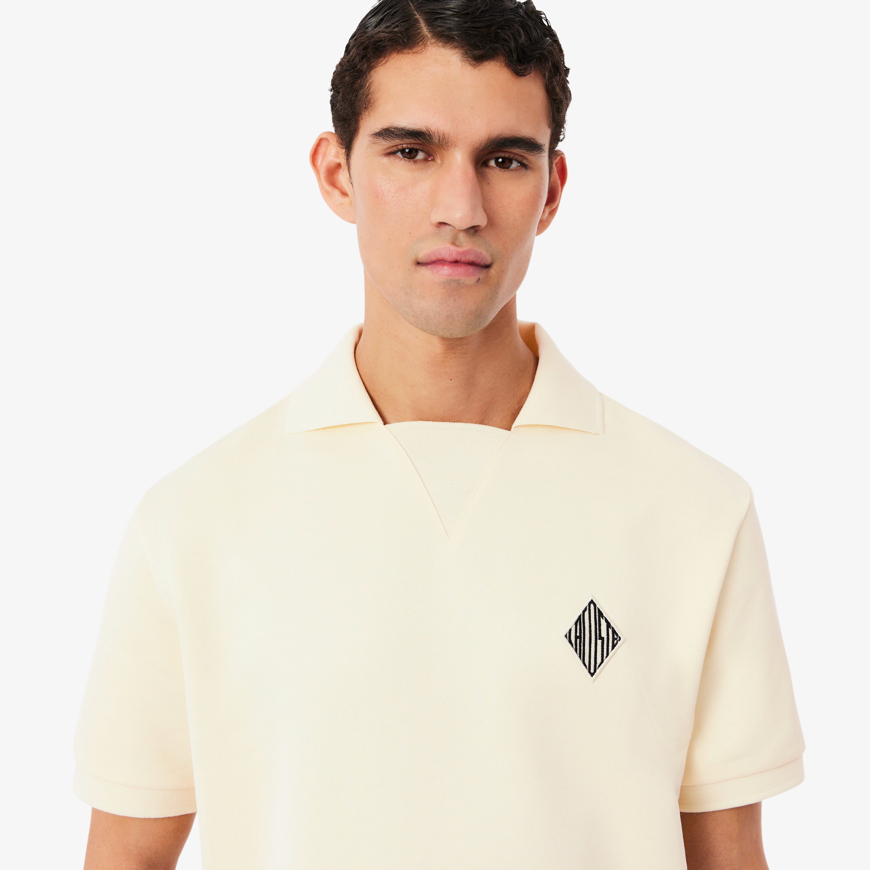 ルーズフィットフリースポロシャツ