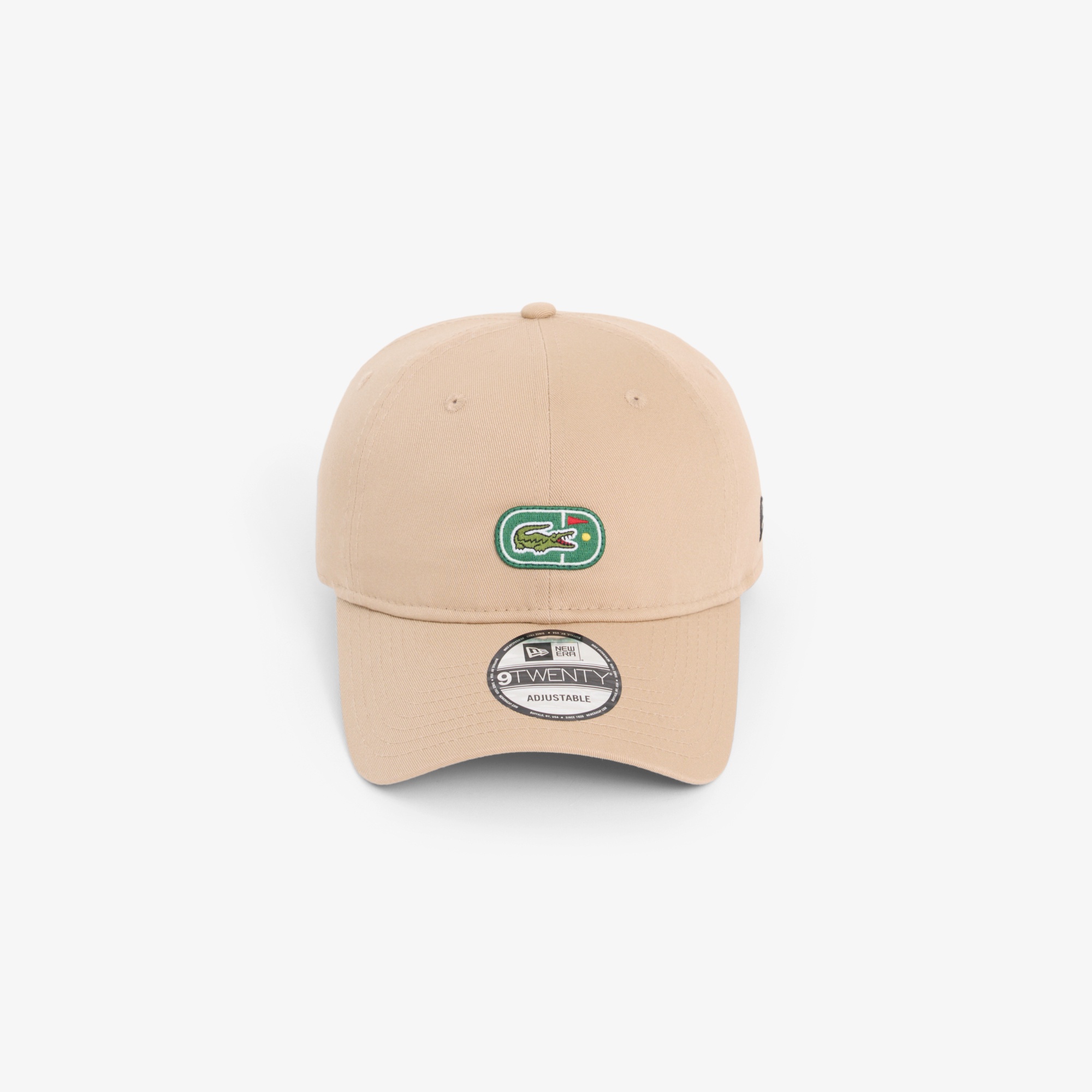 ラコステ×ニューエラ 9TWENTY ゴルフ&ワニロゴワッペンキャップ