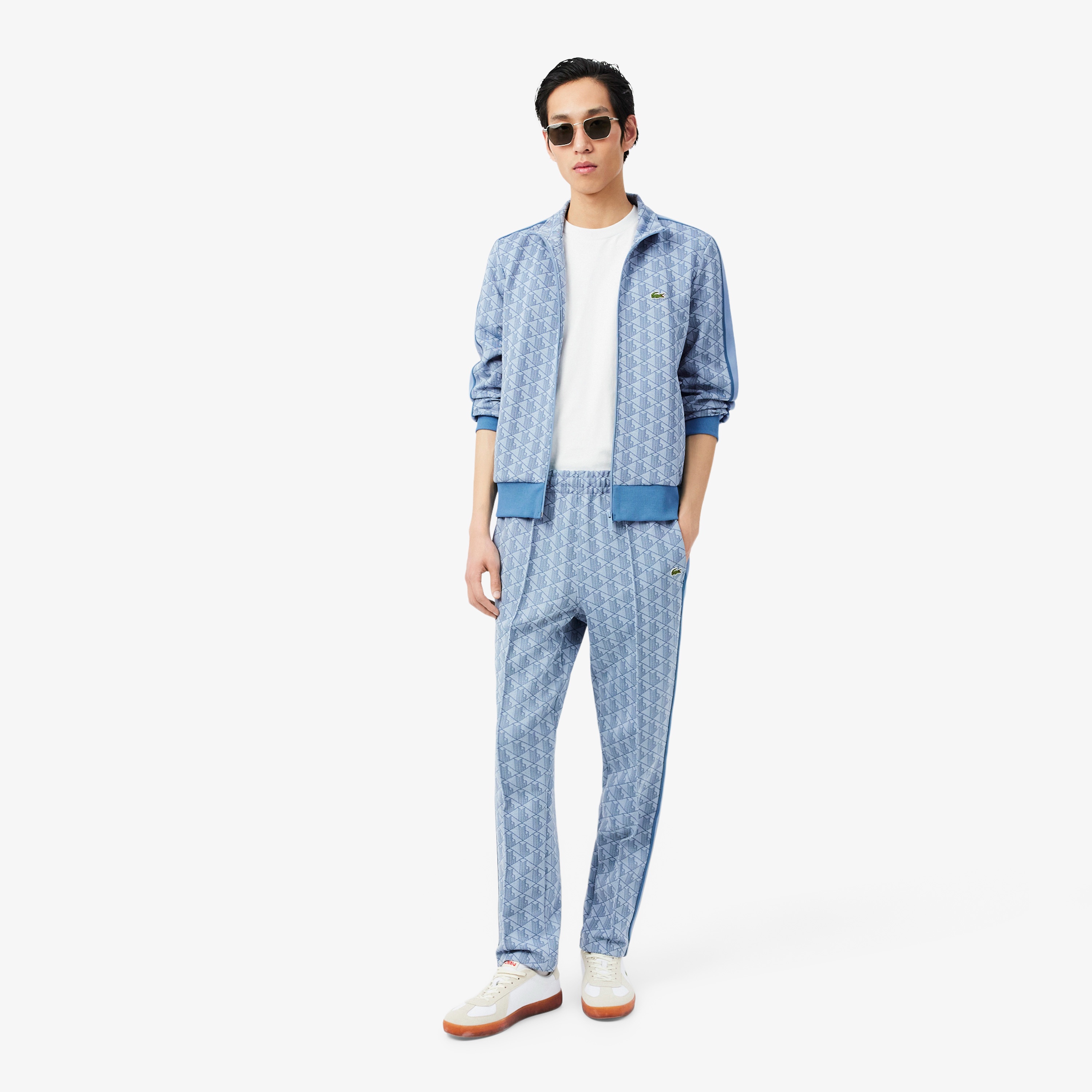 サイドテーピングモノグラムジャカードトラックパンツ