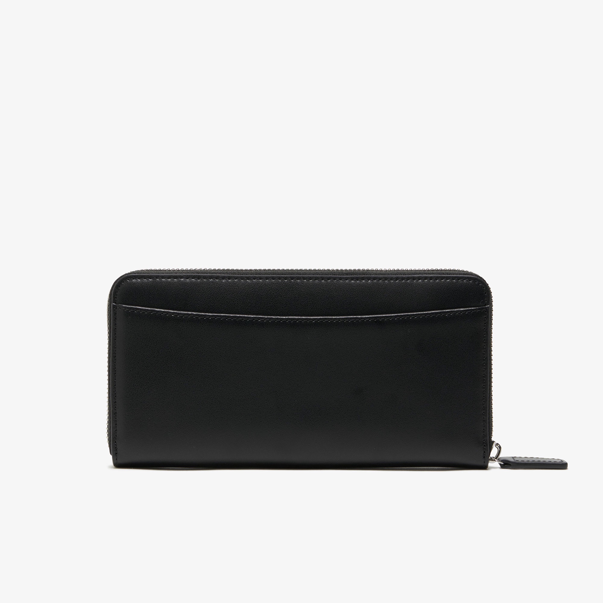 シルバーブローチラウンドジップレザーロングウォレット