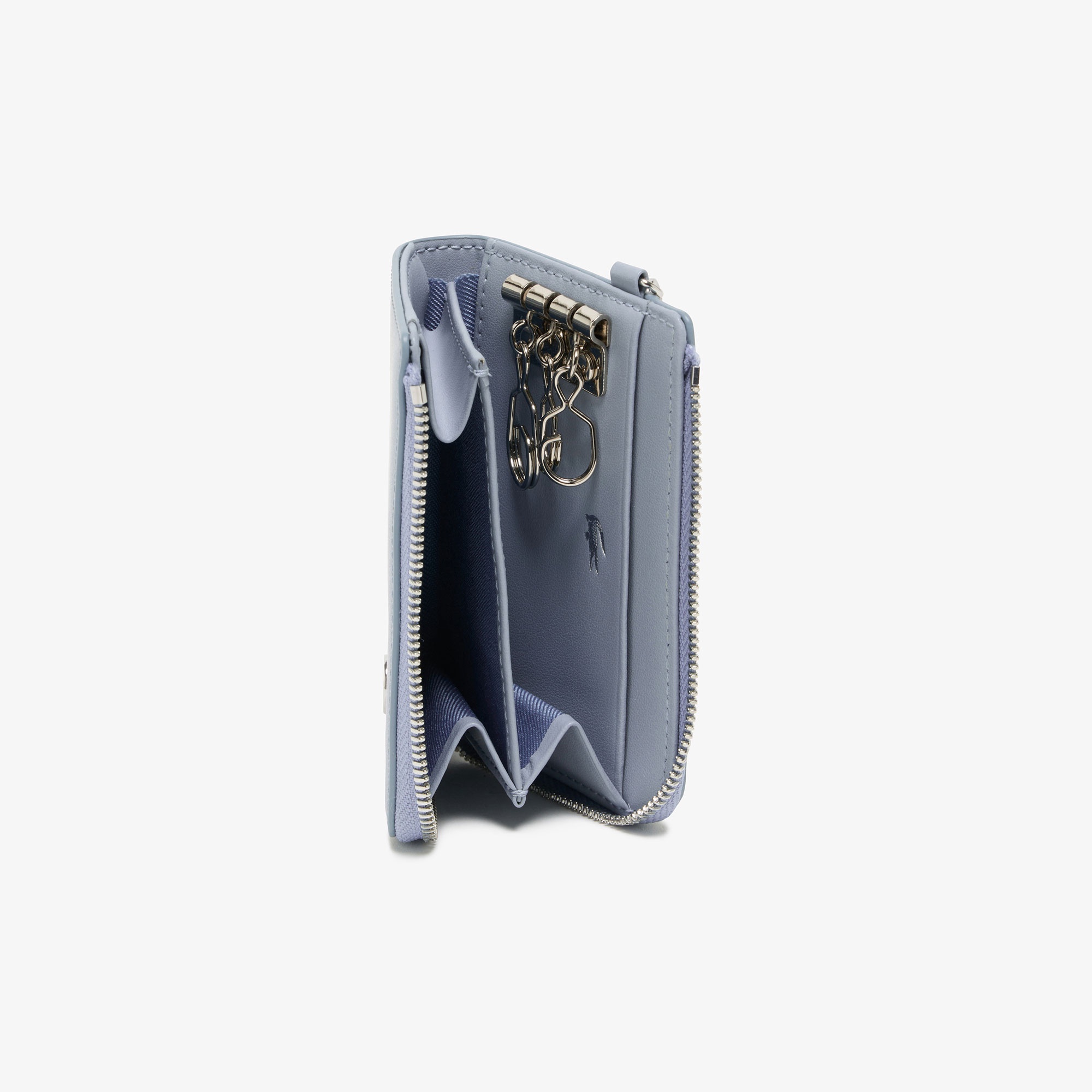 シルバーブローチレザースマートキーケース