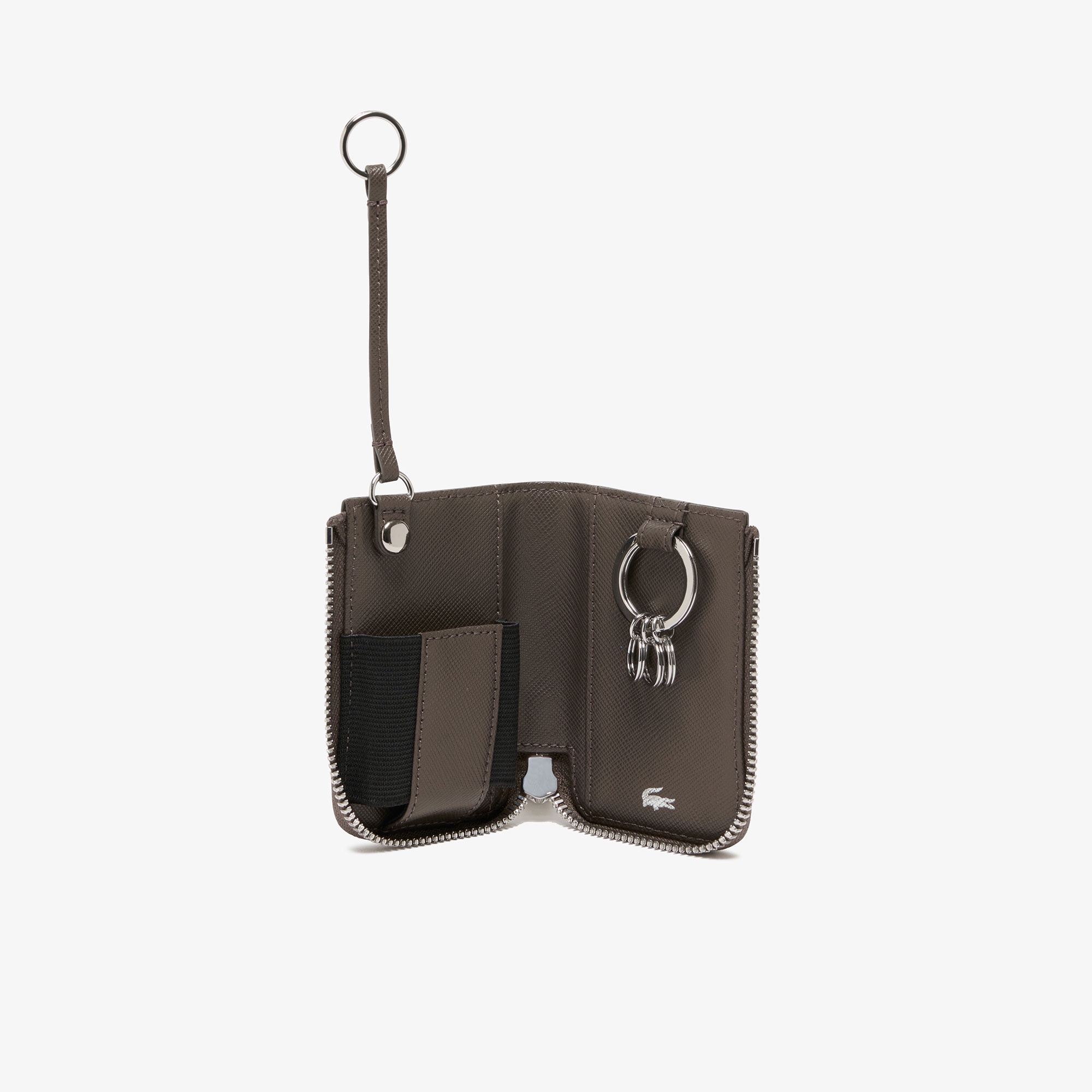 エンボスレザーラウンドジップマルチキーケース