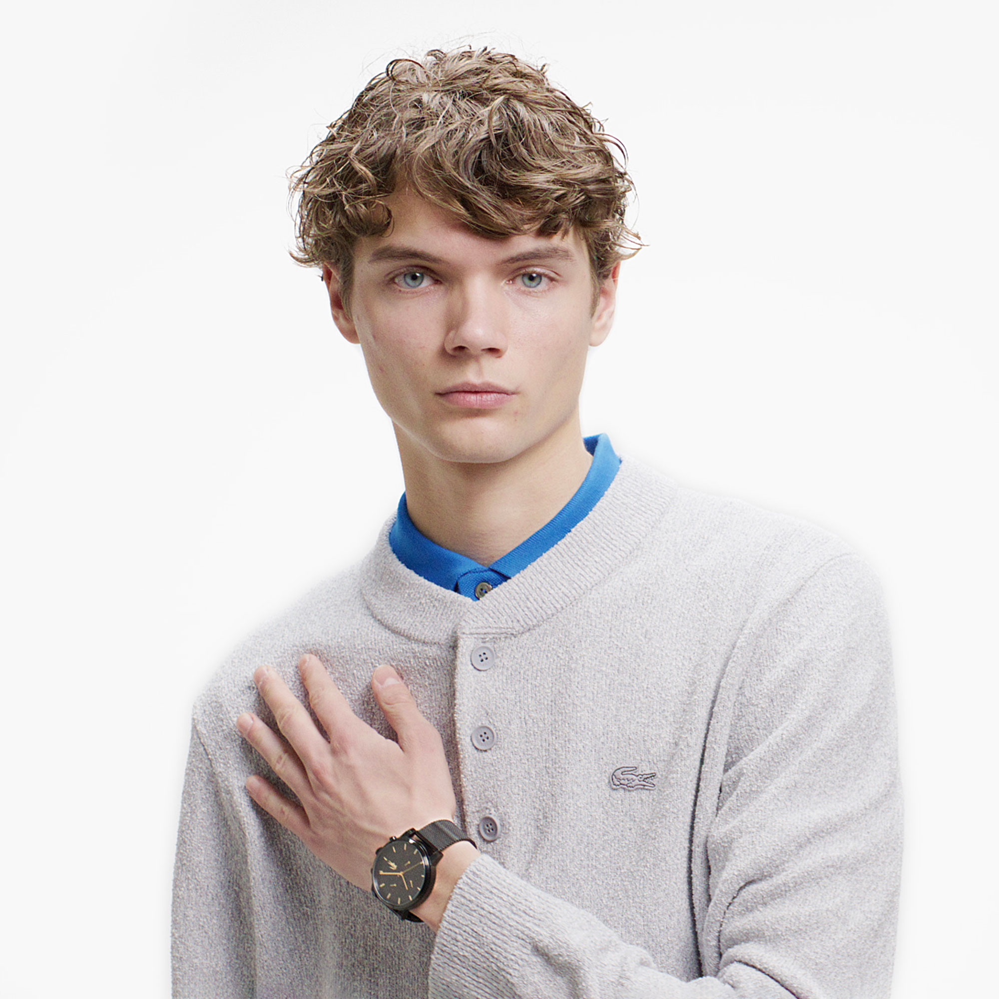 ブークレー ヘンリーネックニットセーター