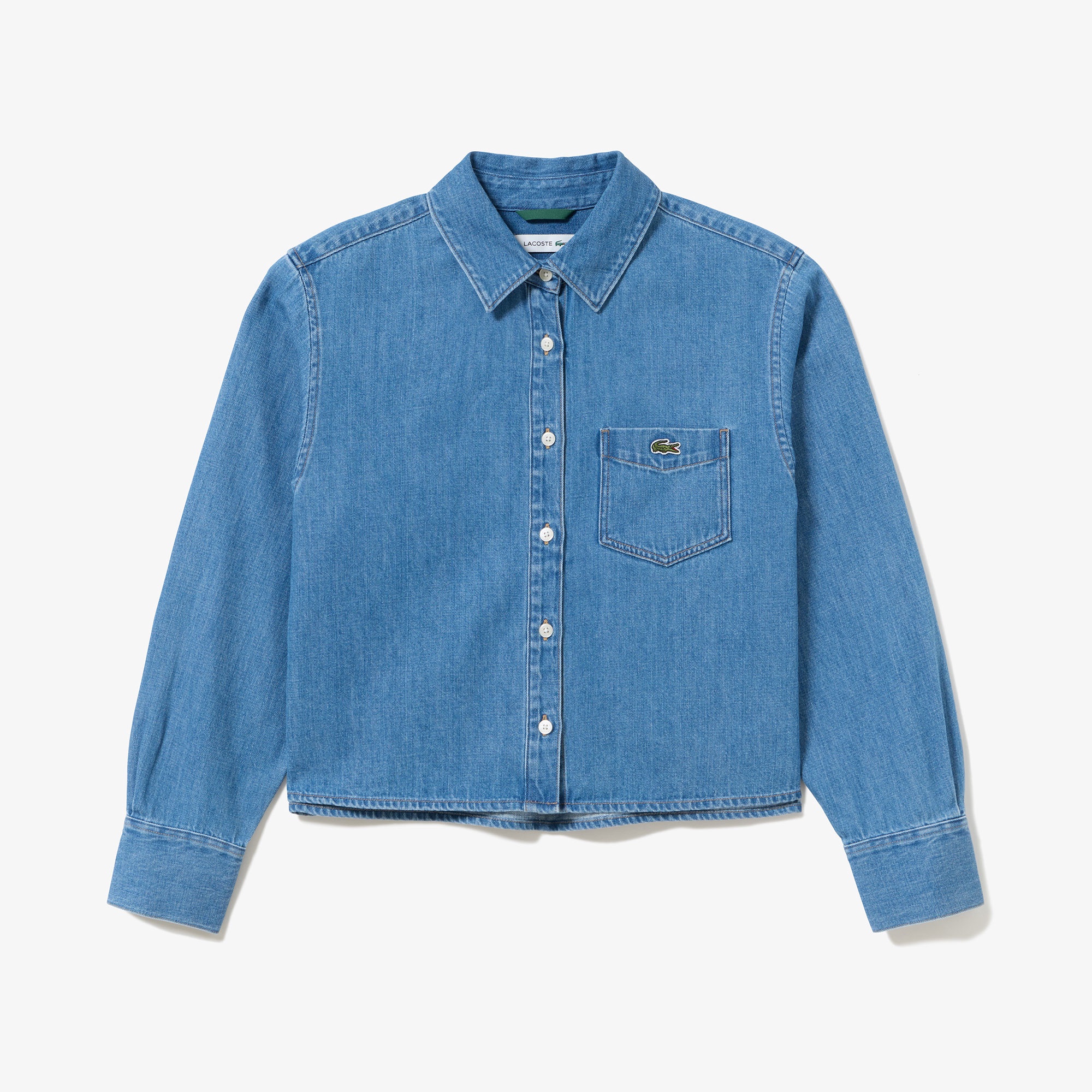 デニムクロップドシャツ