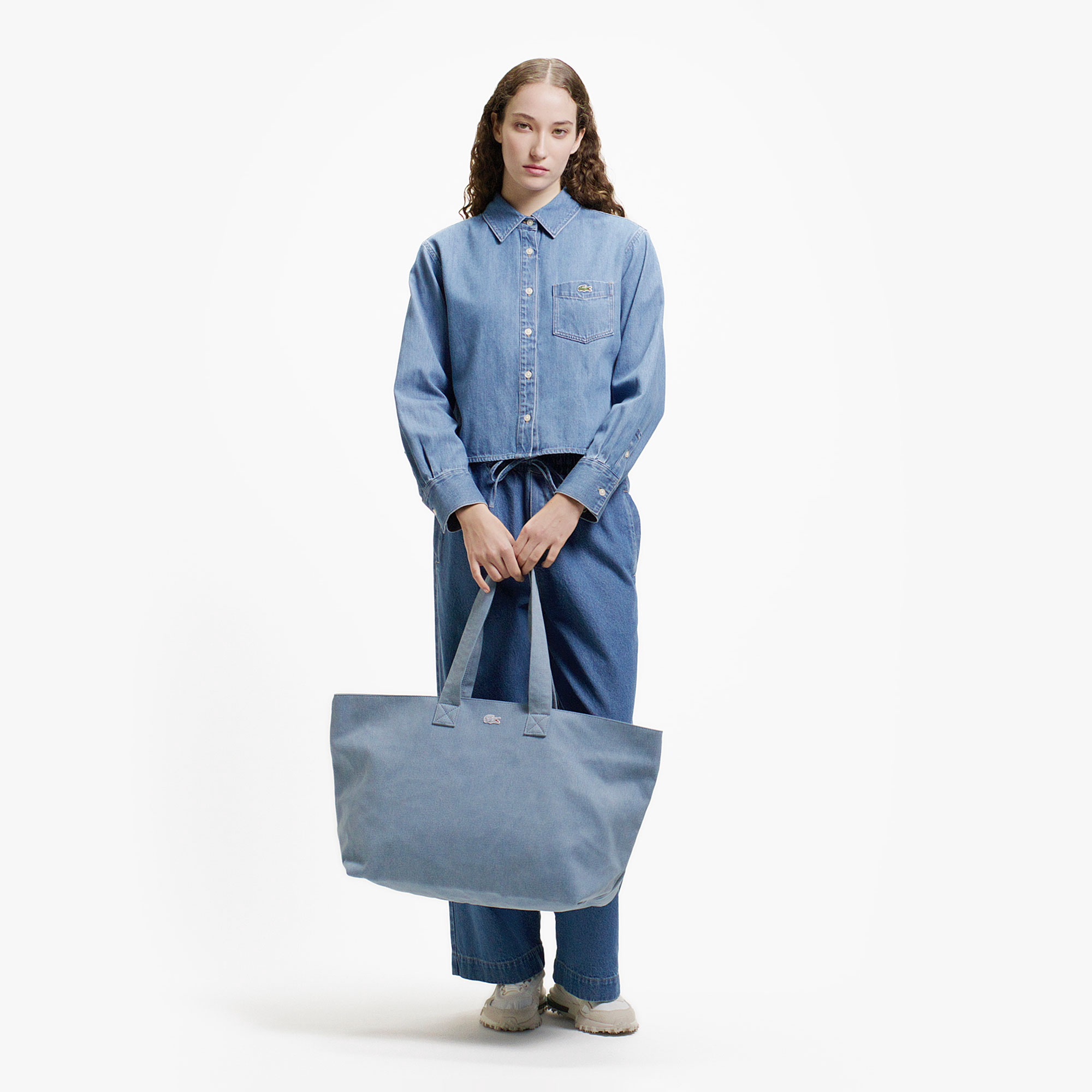 デニムクロップドシャツ