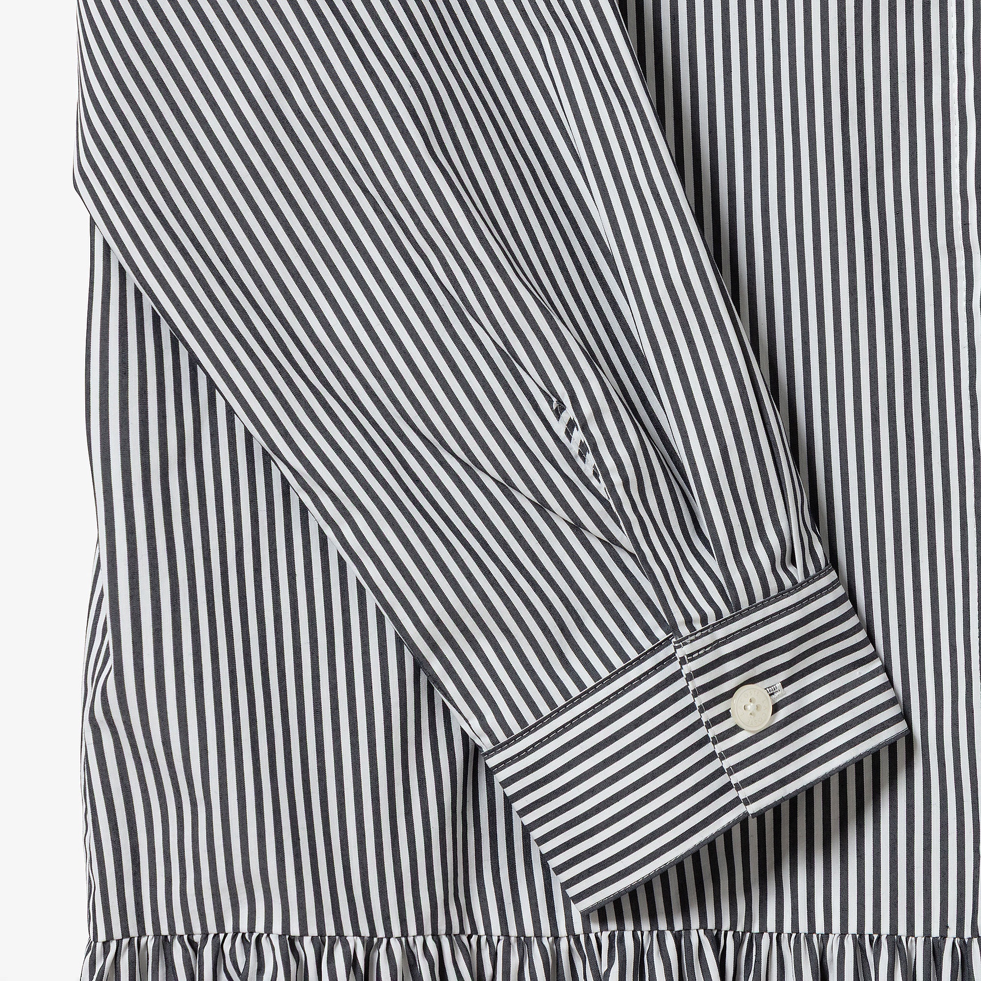 バンドカラーロングシャツドレス